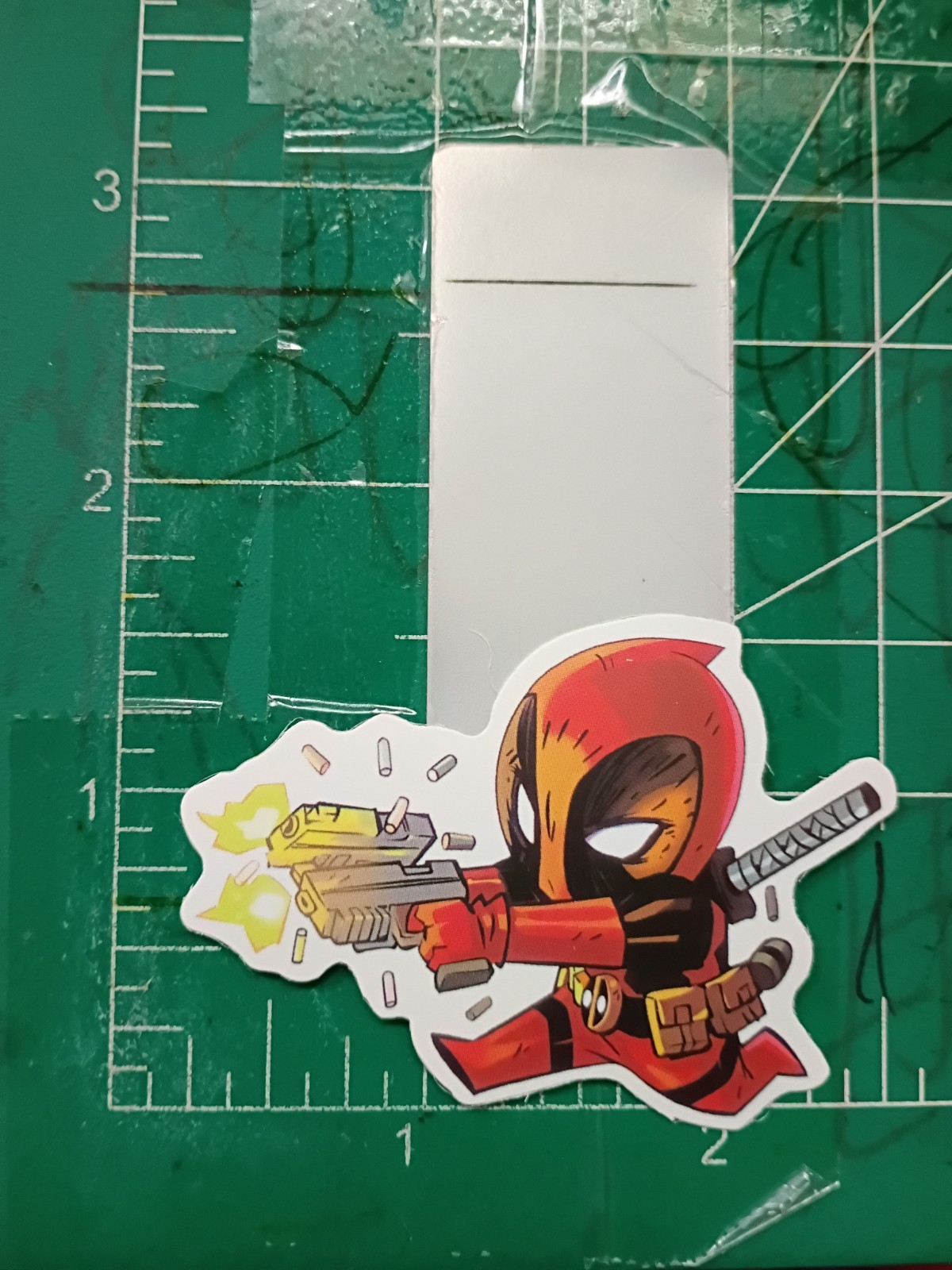 MARVEL'S DEADPOOL STICKER X MATEE DIECUT STICKER 2.5 X 1.5 INCHES STICKER X DEAD