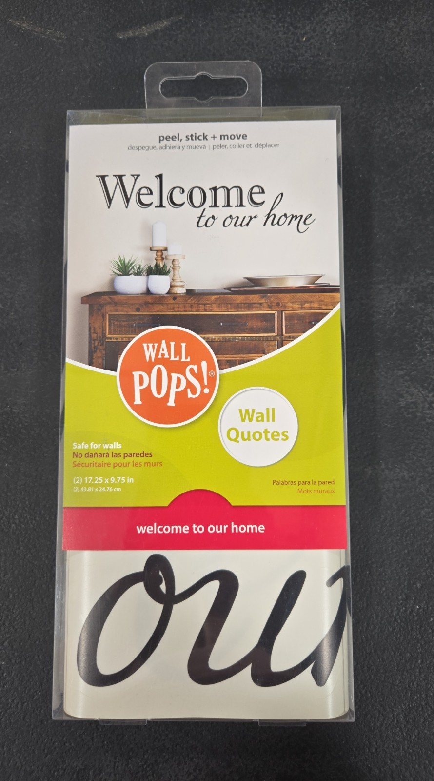 Wall Pops! Wall Art "Welcome to our Home" Wall Decal Kit Peel Stick
