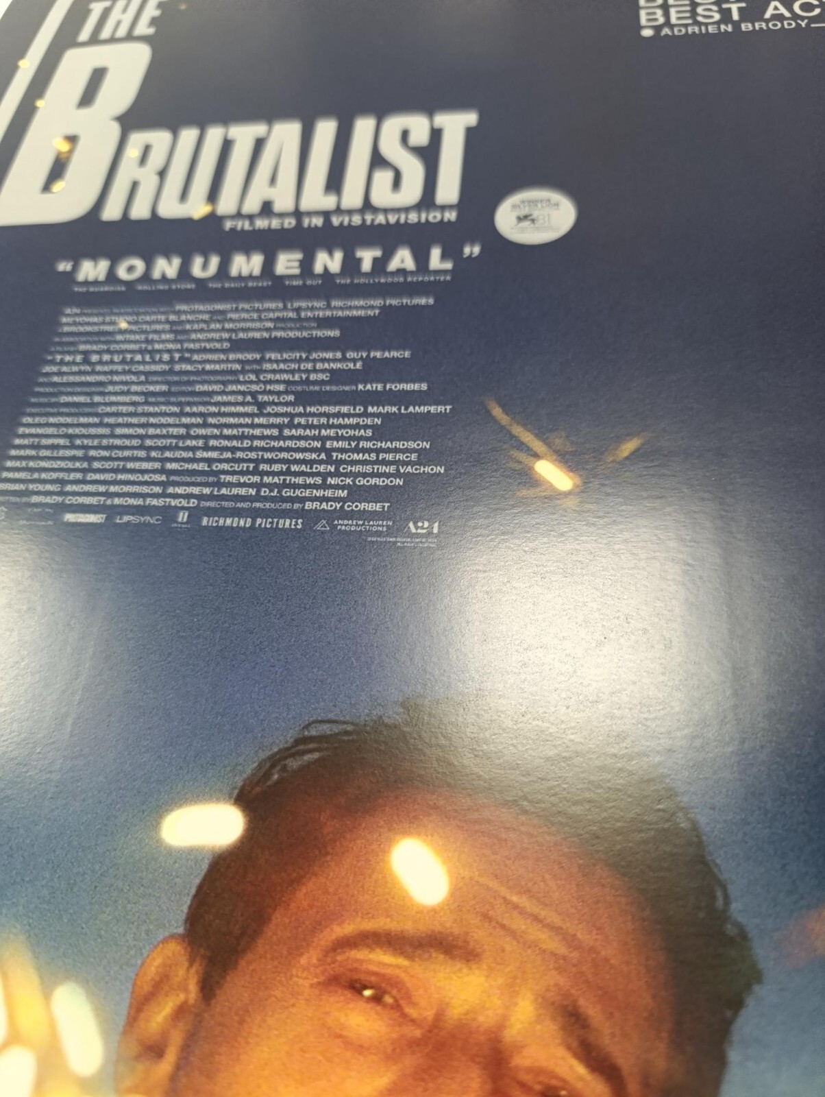 The Brutalist Movie Poster Adrien Brody Guy Pearce Rare Version 🎬🗽