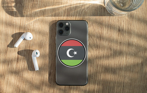 Libya Flag Circle Sticker Decal