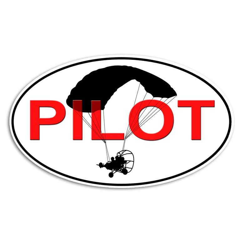 Powered Parachute Sticker Pilot Decal Paraglider Flying Aviation Hobby USA