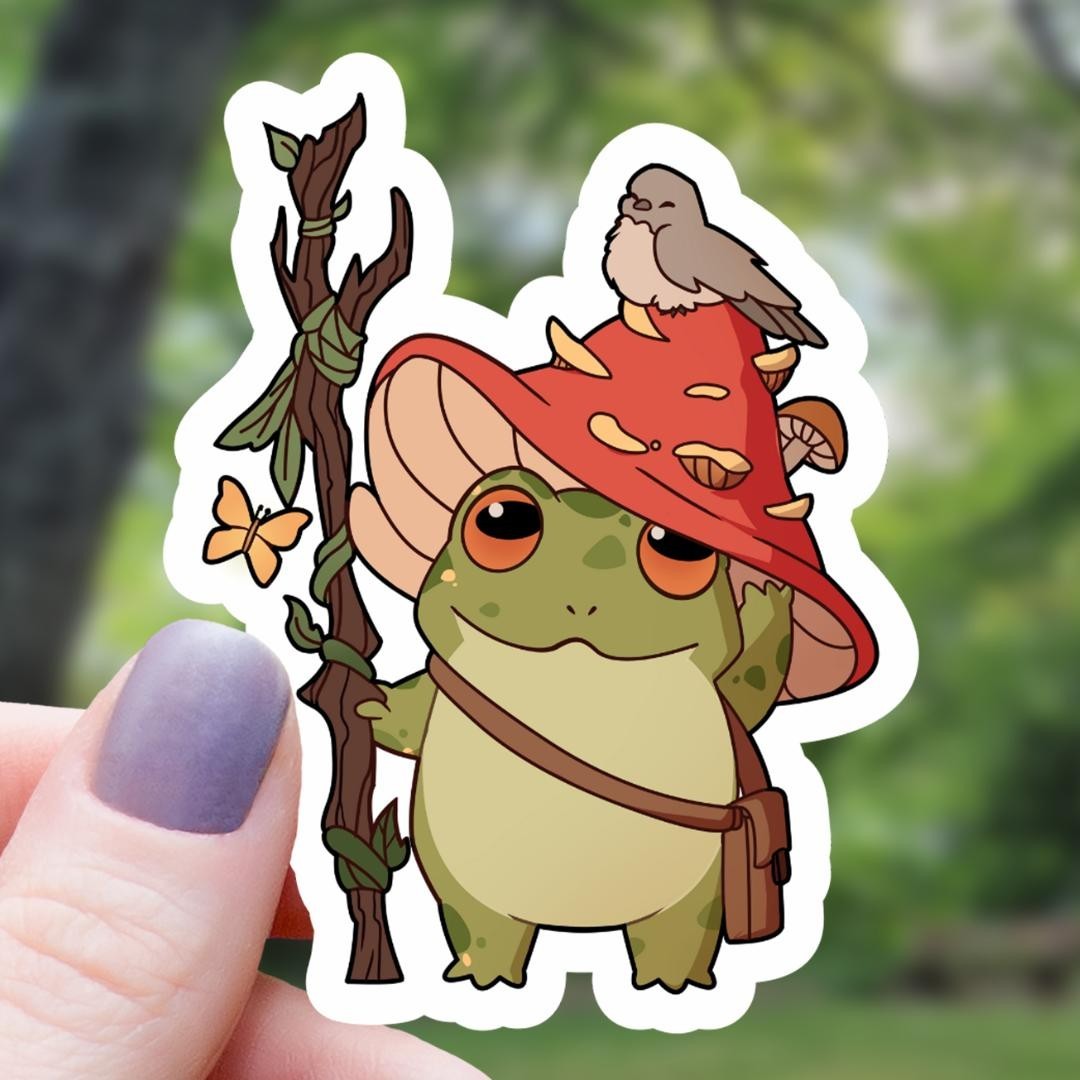 Frog Druid Class RPG Inspired Sticker – 3" Waterproof Vinyl Decal
