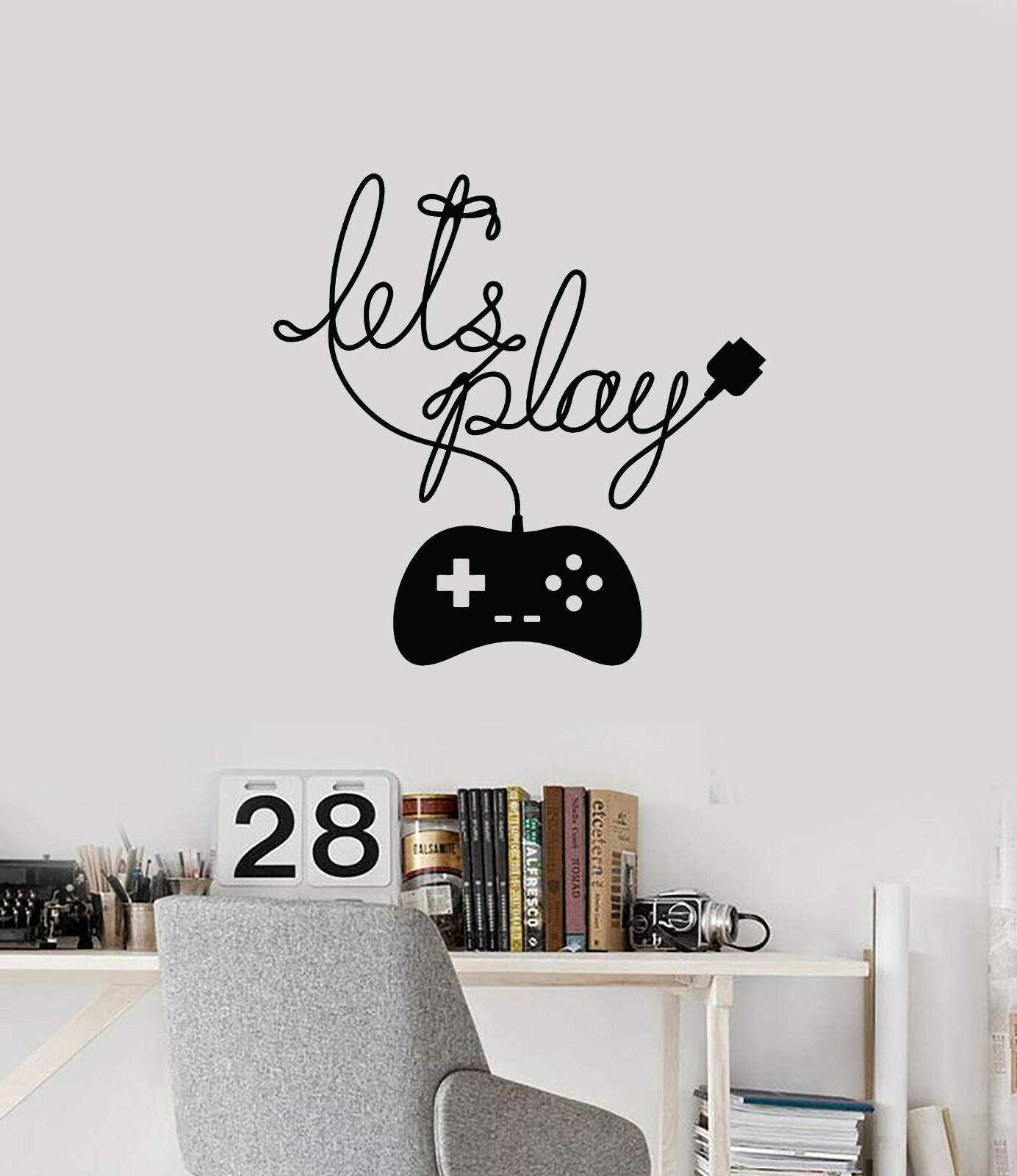 Vinyl Wall Decal Gaming Phrase Gamepad Video Games Gamer Room Stickers (ig5557)