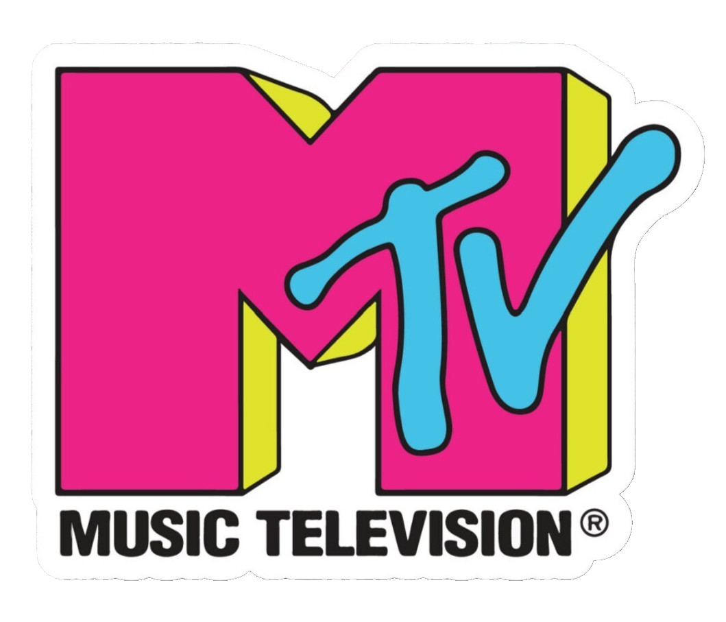 MTV Music Television Die Cut Sticker *NEW* Measures 3" Wide