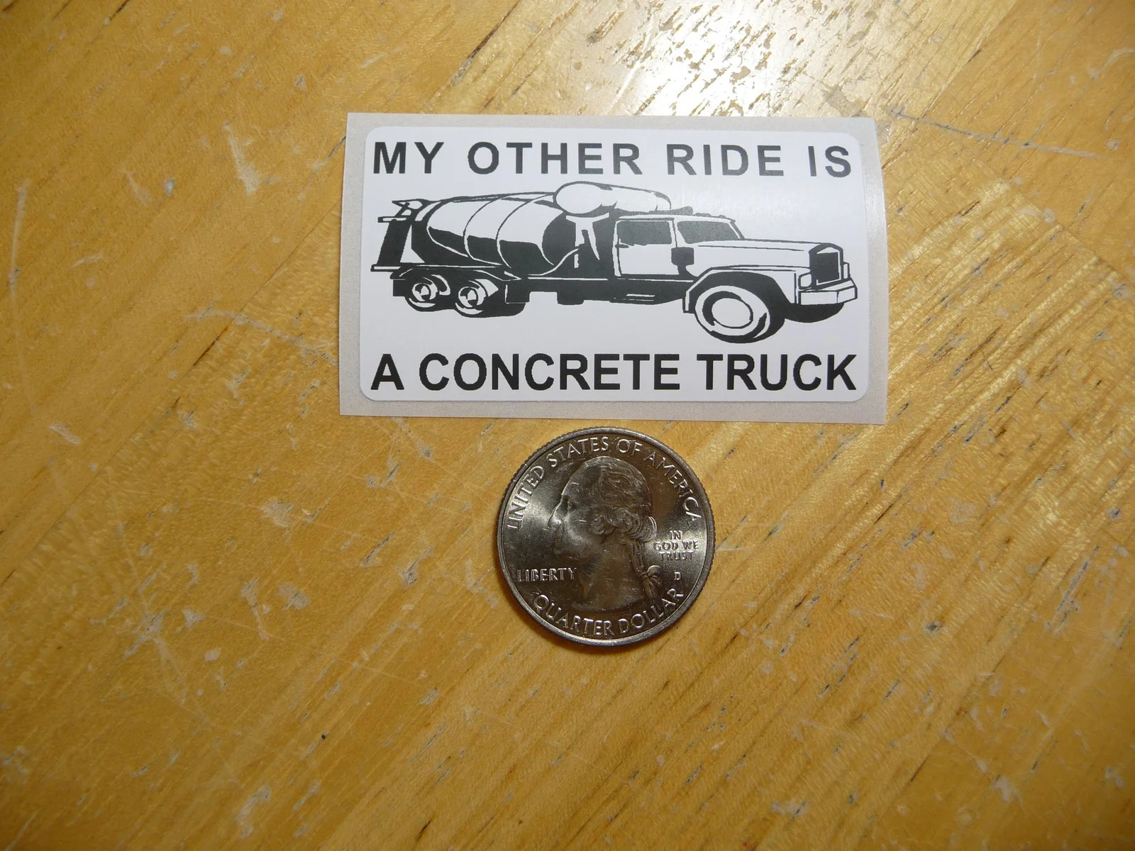 MY OTHER RIDE IS A CONCRETE STICKER DECAL 1 – 50 BULK PACK FUNNY CONSTRUCTION