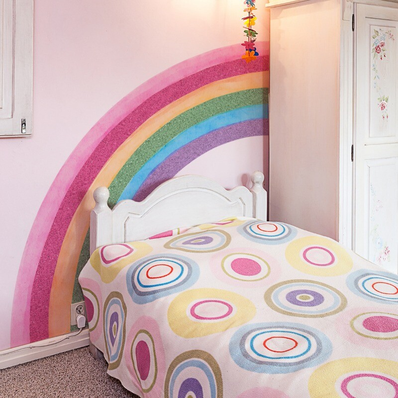Large Rainbow Wall Sticker Decal PVC for Living Room Bedroom Pink Home Decor Art