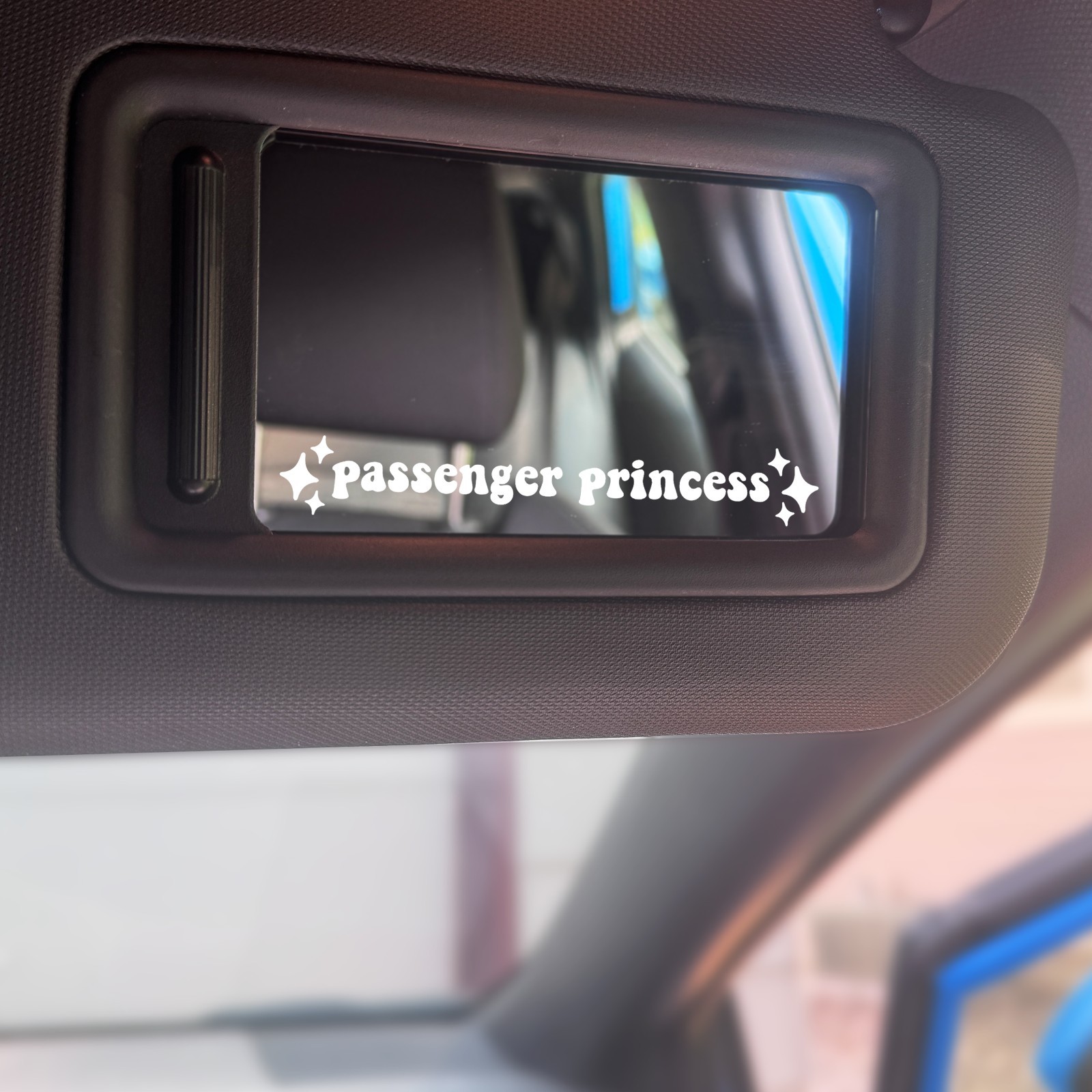 Passenger Princess Car Mirror Decal Car Truck Window Sticker Car Visor Decal