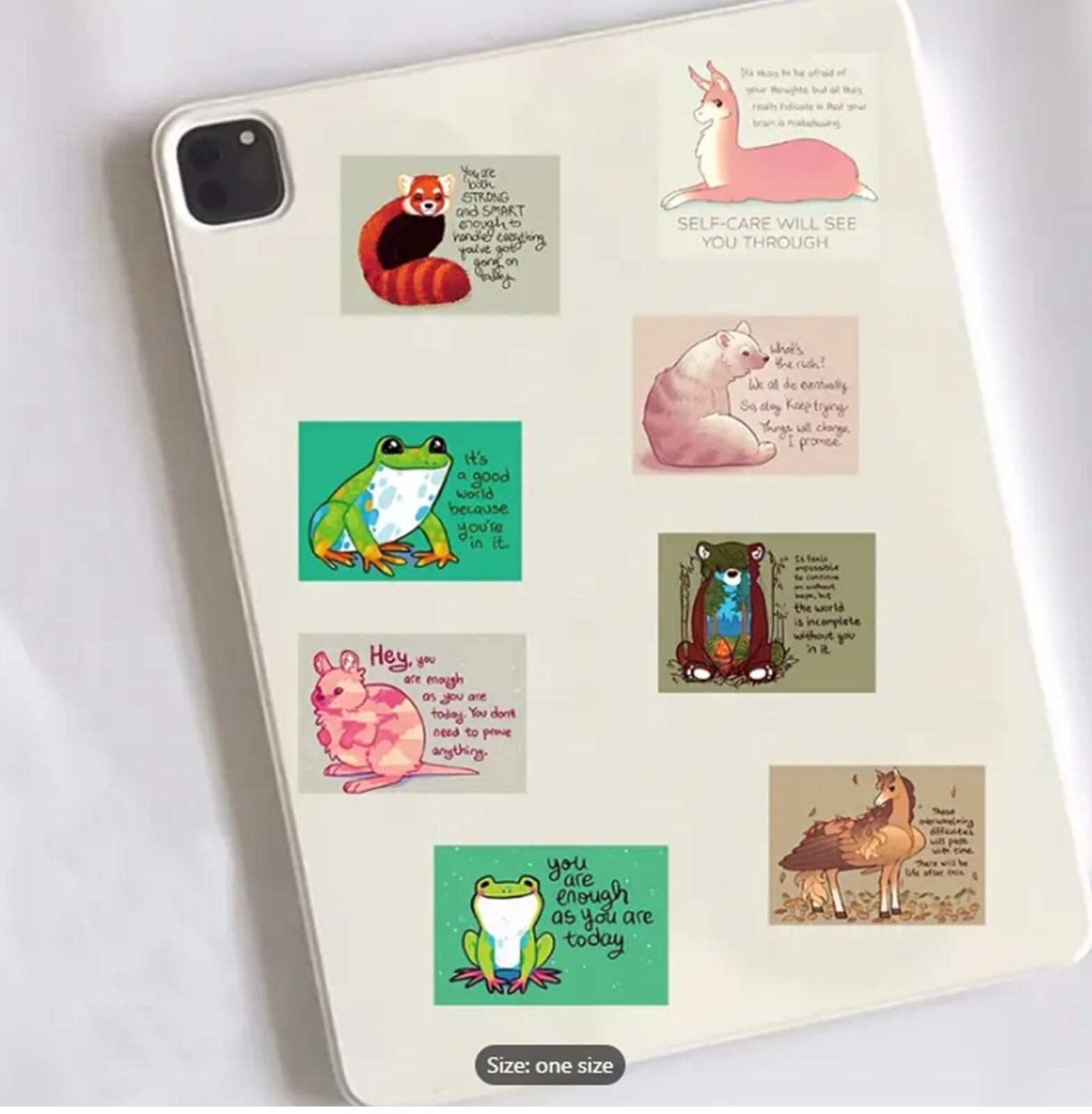 50pcs INSPERATION FROM ANIMALS STICKERS, Words of Wisdom, Laptop, Phone, Windows