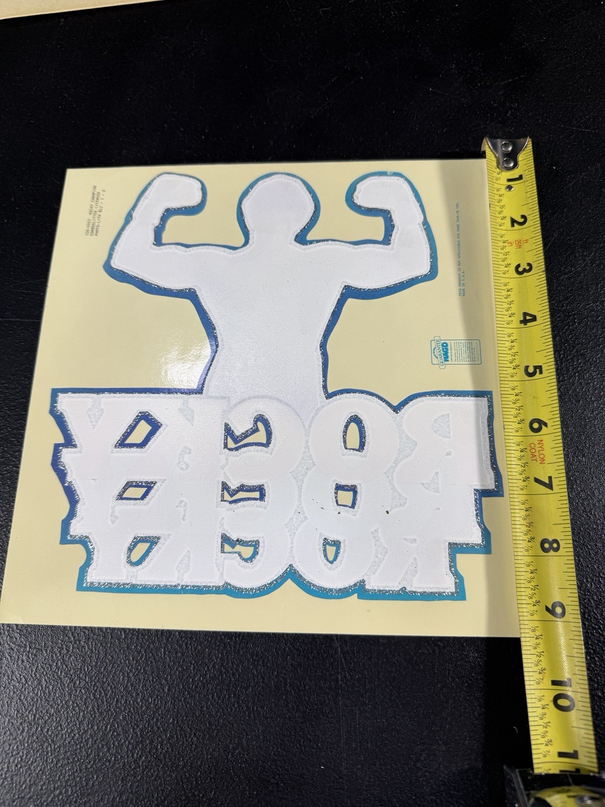 Vintage Rocky Balboa Glitter Decal Sticker Rocky Champion Flexing Pose