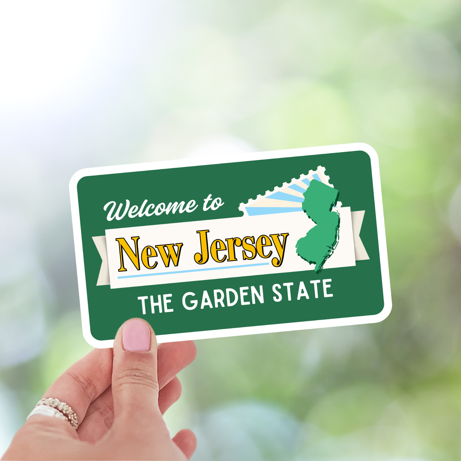 Welcome to New Jersey Sticker The Garden State Vinyl Waterproof Decal