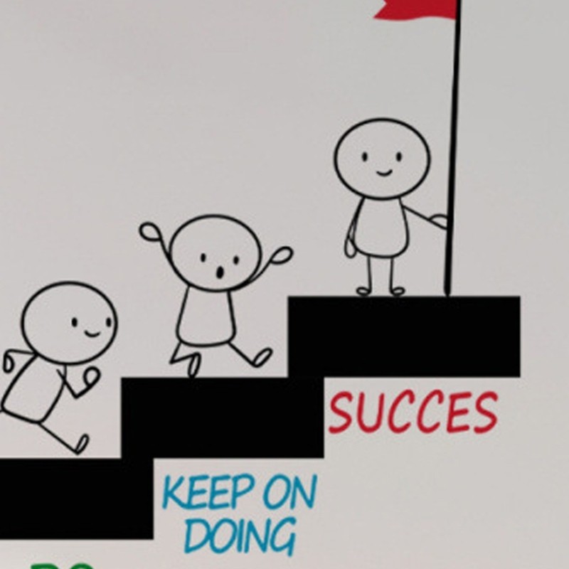 PVC Classroom Decoration Wall Sticker Motivational Text Quote Office Decal