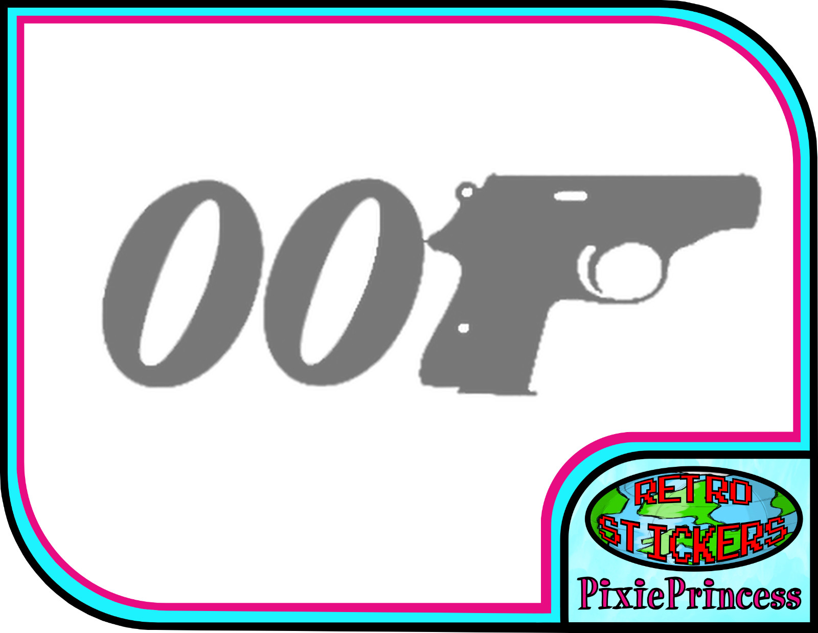 007 James Bond C Vinyl Sticker Laptop Car Van Truck Wall Art Poster Window Movie