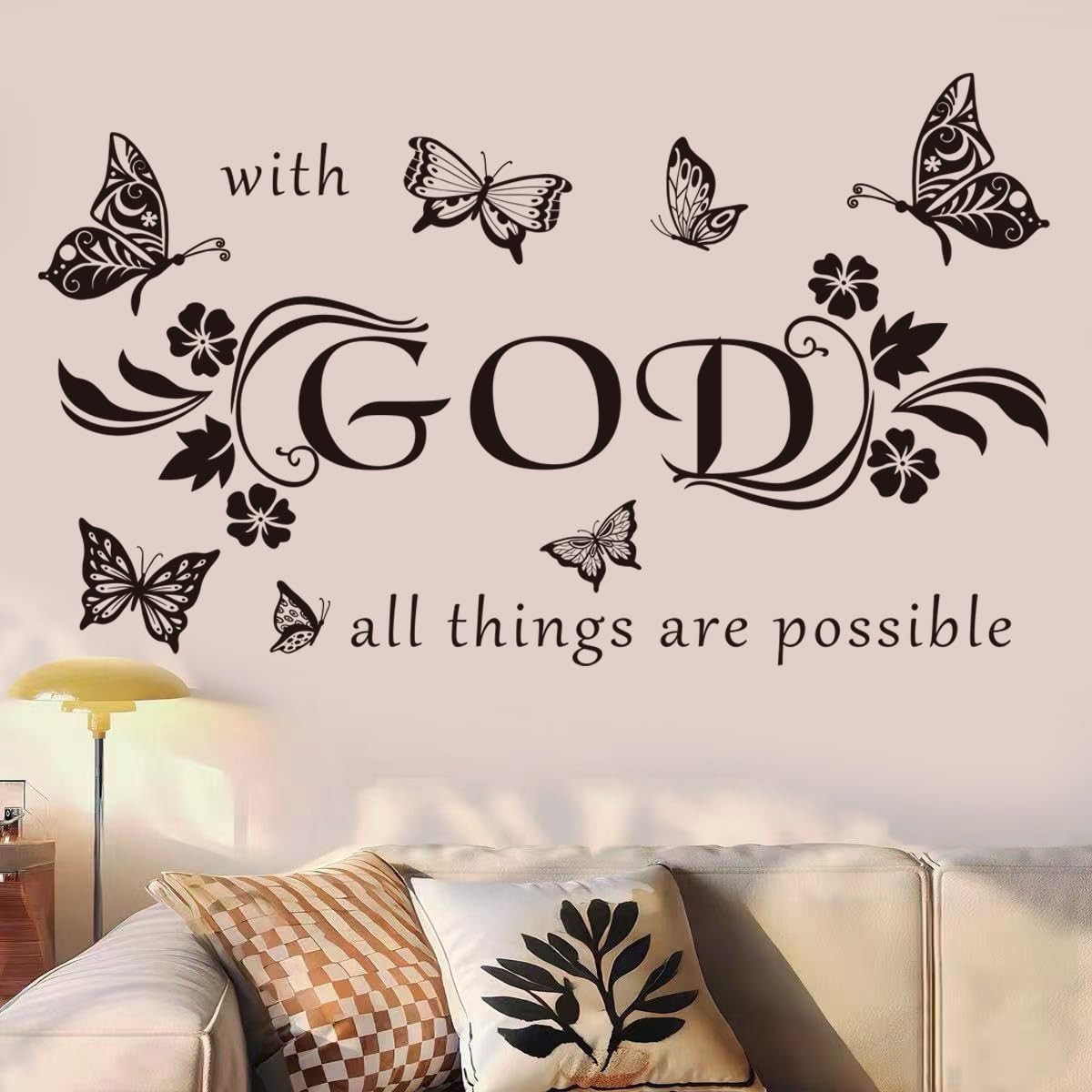 Wall Decals with God All Things are Possible Wall Decal Bible Verse Christian…