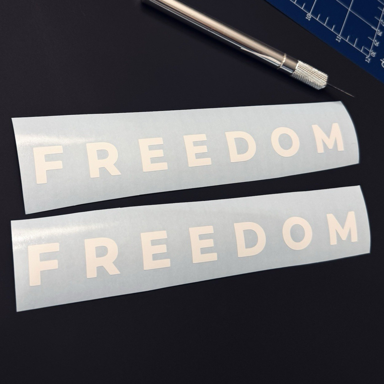 FREEDOM Vinyl Decal 8 Inch 2 Pack Sticker Waterproof Car Truck Window Die Cut