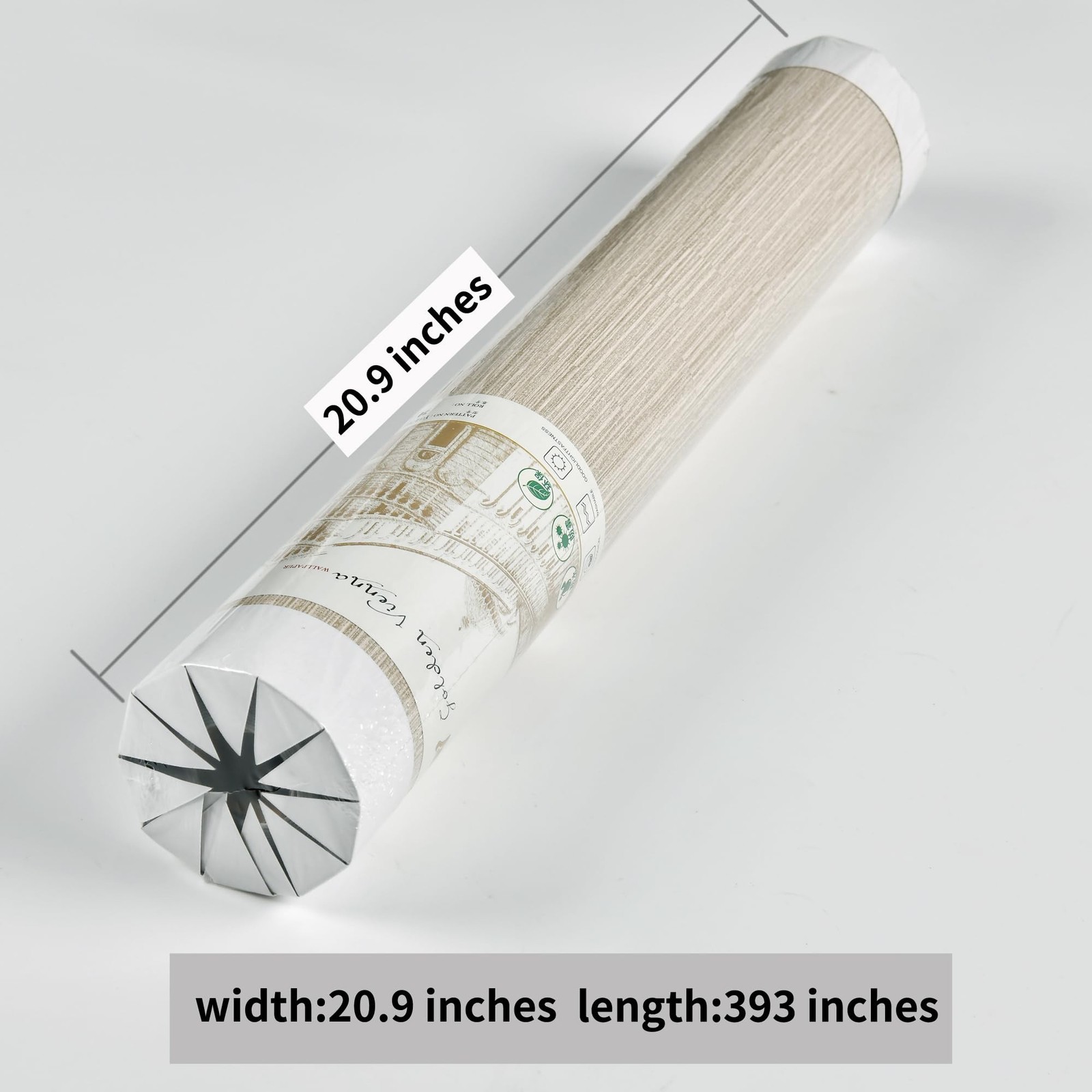 Haimin Grasscloth Wallpaper Peel and Stick 20.9in X 393in Fabric Contact Pape…