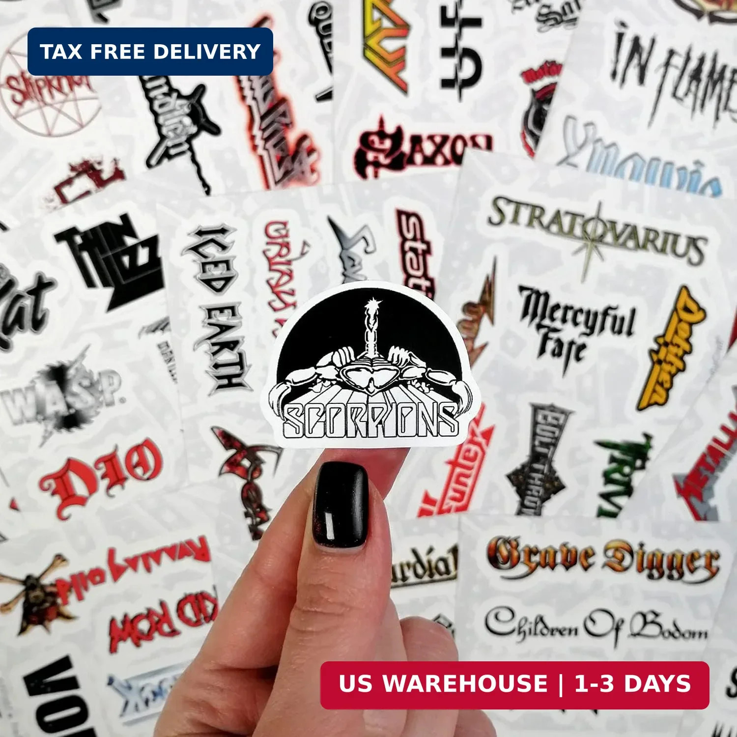 BulbaCraft 100Pcs Heavy Metal Band Stickers, Rock Stickers, Heavy Metal Gifts fo
