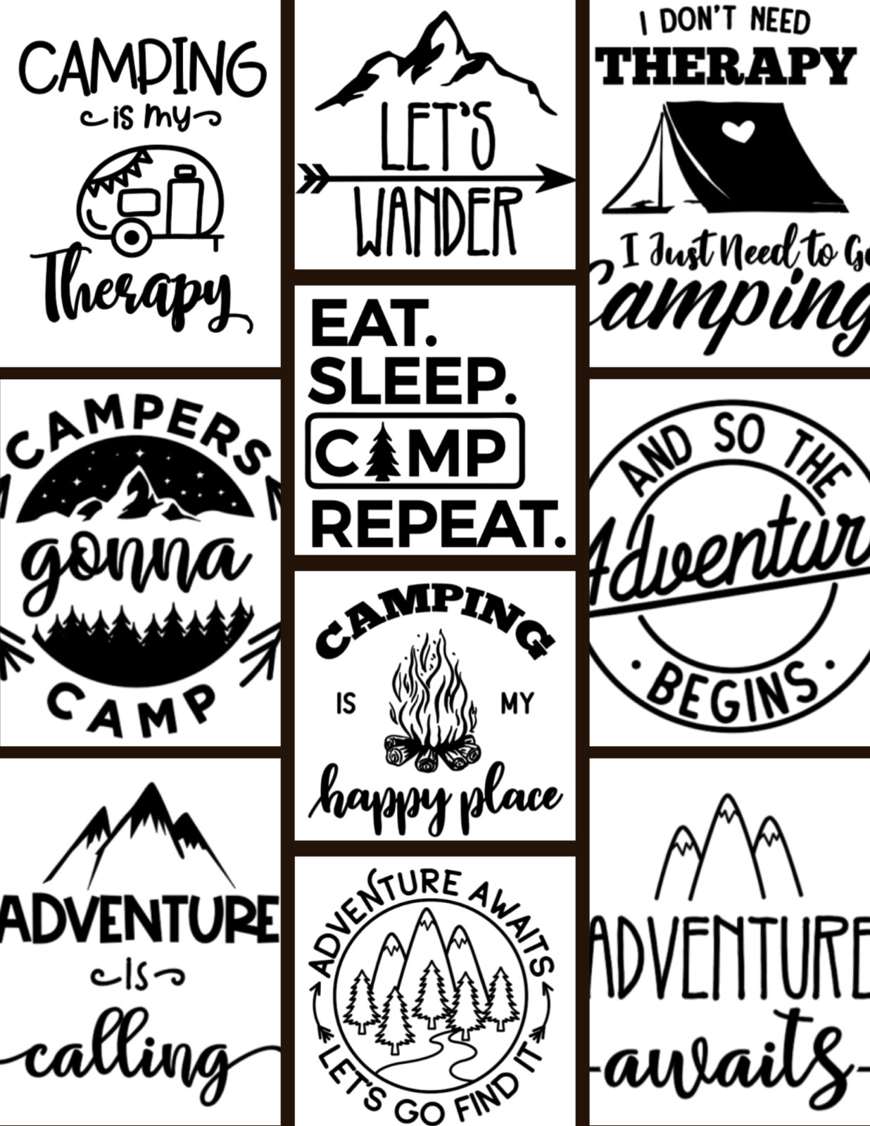 Camping/Adventure Car Window Decal (Pls. Read Description for details)