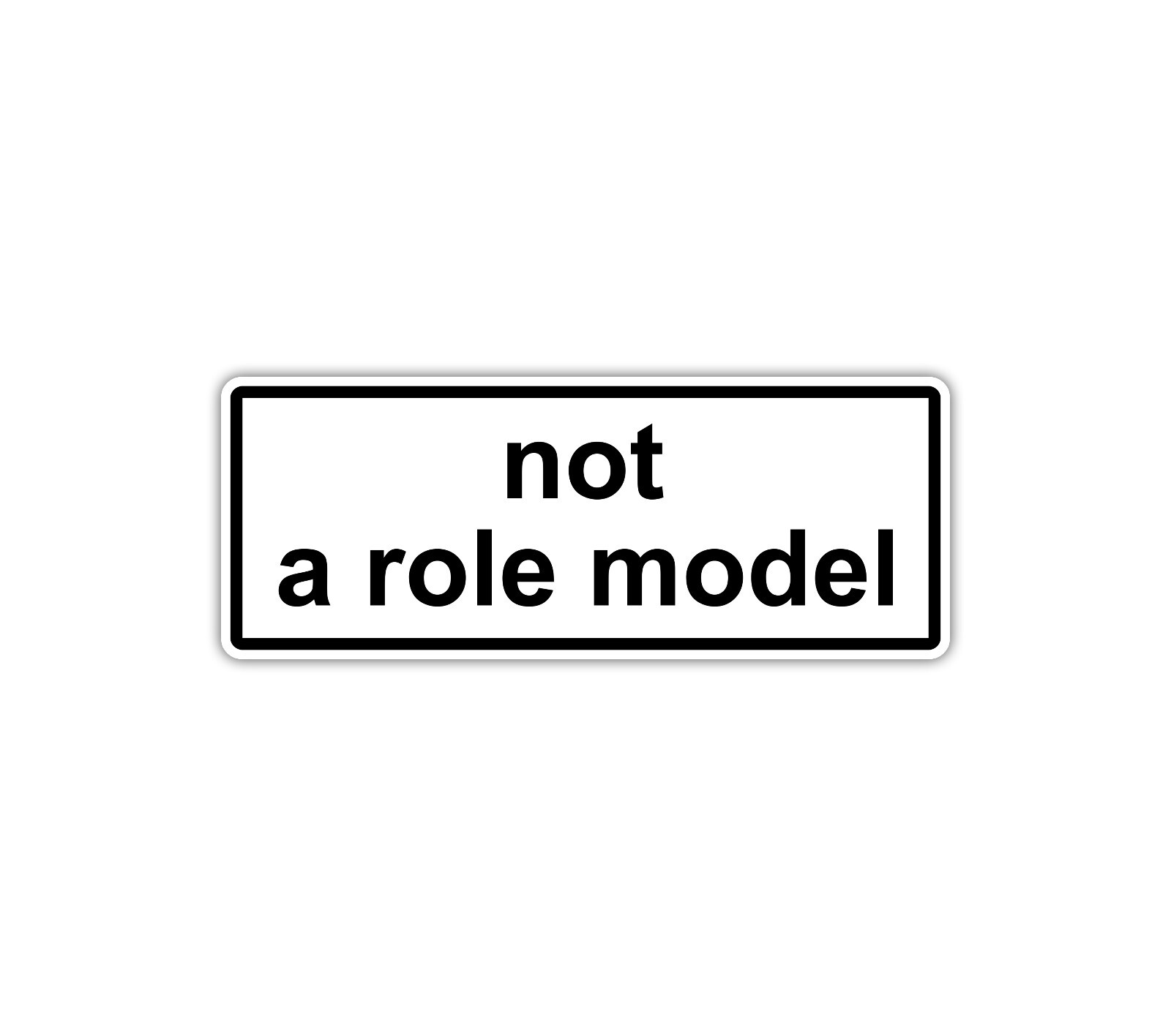 Not A Role Model Sticker Funny Stickers Meme Stickers Water Bottle Sticker Decal