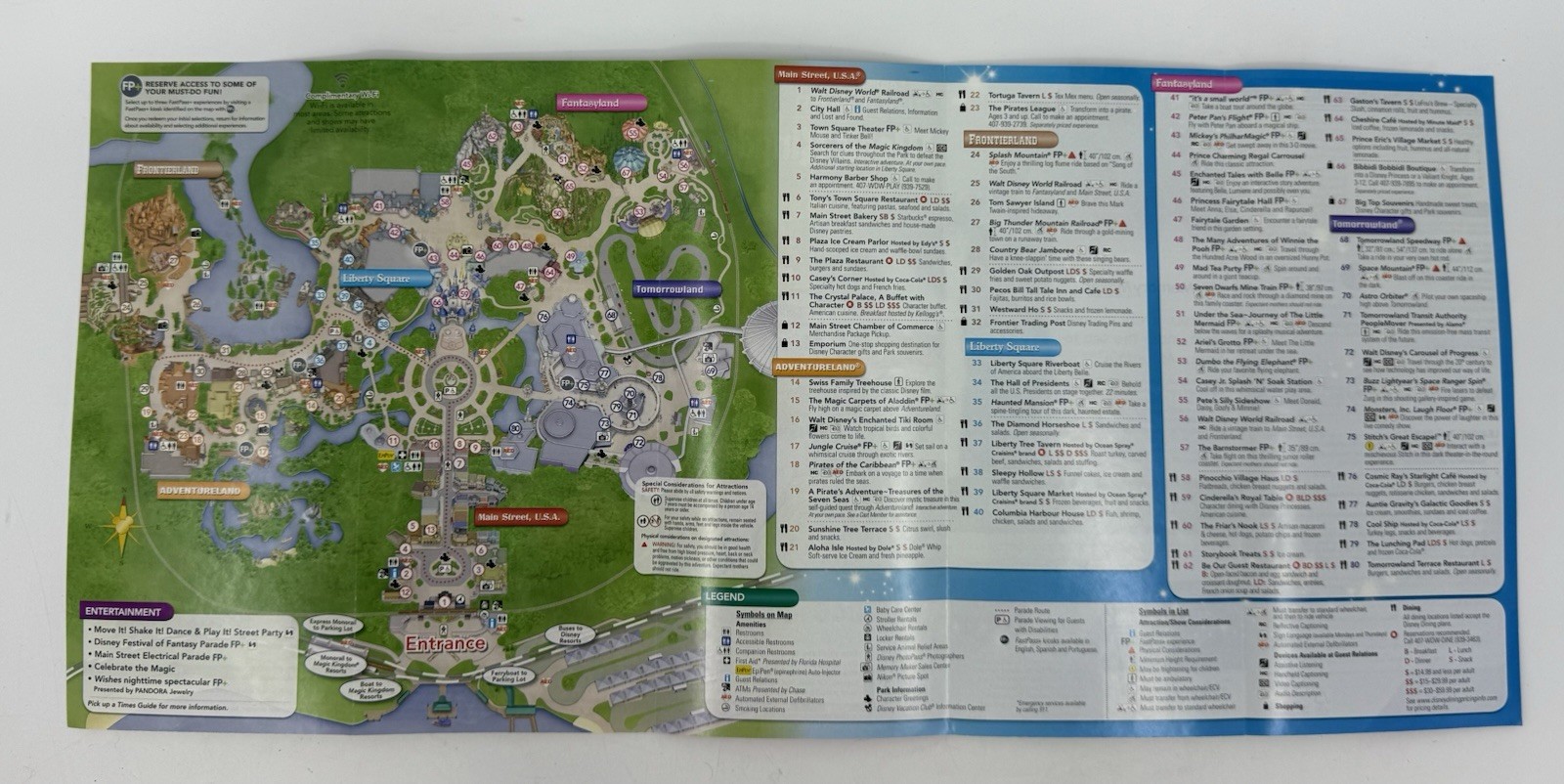 Walt Disney World Magic Kingdom Fall 2015 Park Guide Map "Move It Shake It”