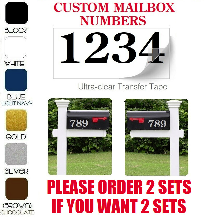 1-SET OF CUSTOM MADE PERSONALIZED VINYL DOOR,MAILBOX NUMBERS DECAL, (Model 10)