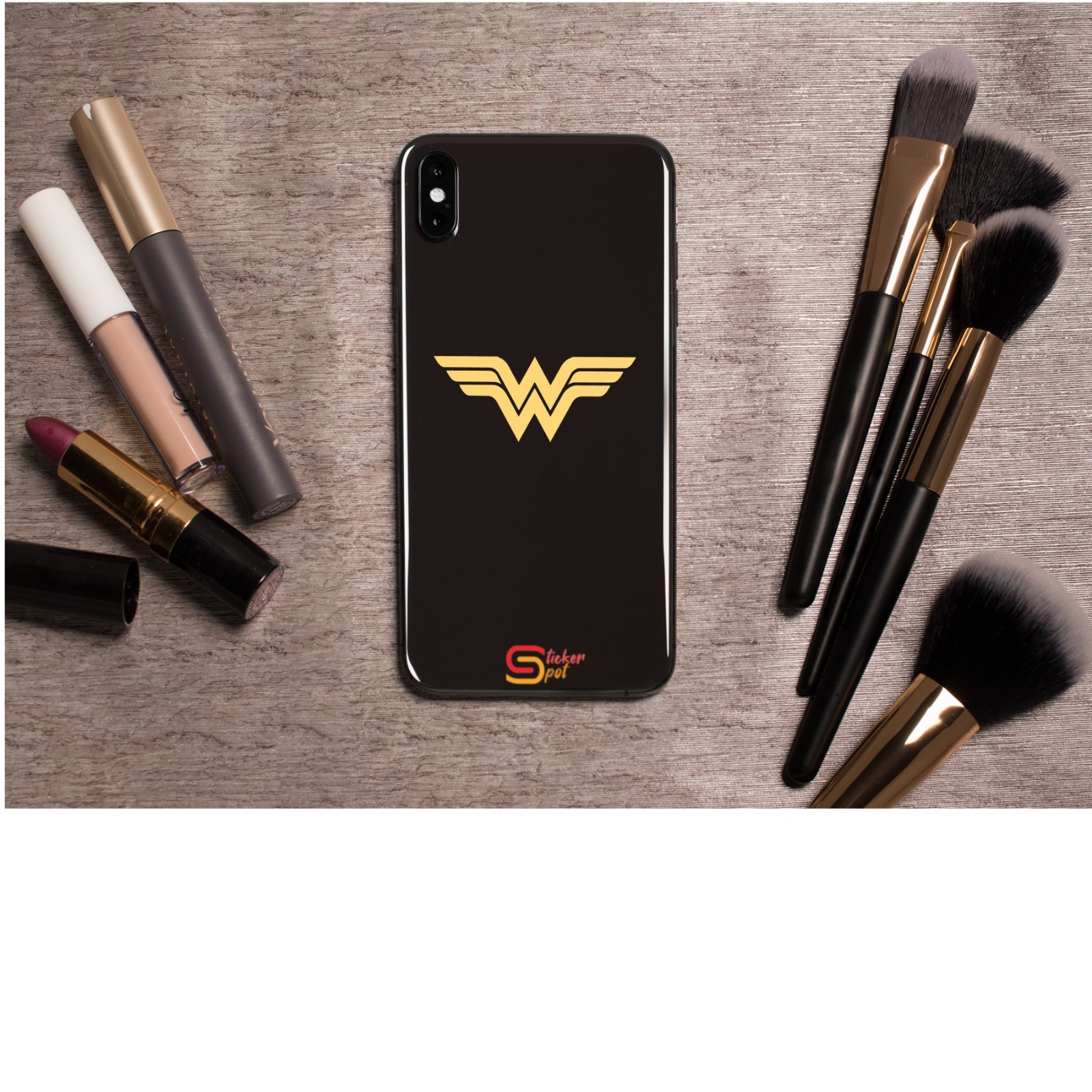 2 Pack gold wonder woman decal sticker diecut Superhero Vinyl Car Wall Laptop US