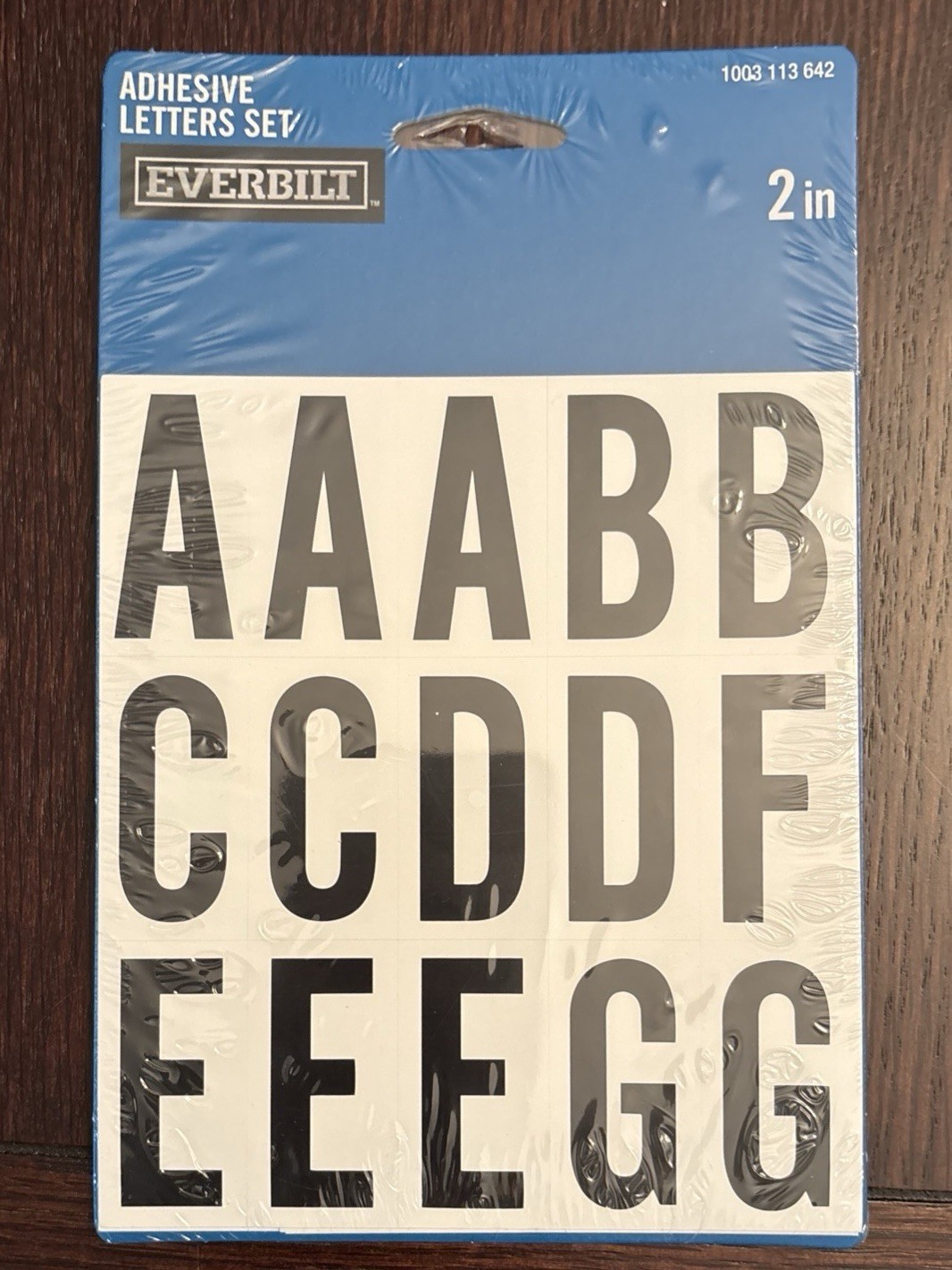Everbilt Adhesive 2 Inch Letters Black & White 65 Piece New