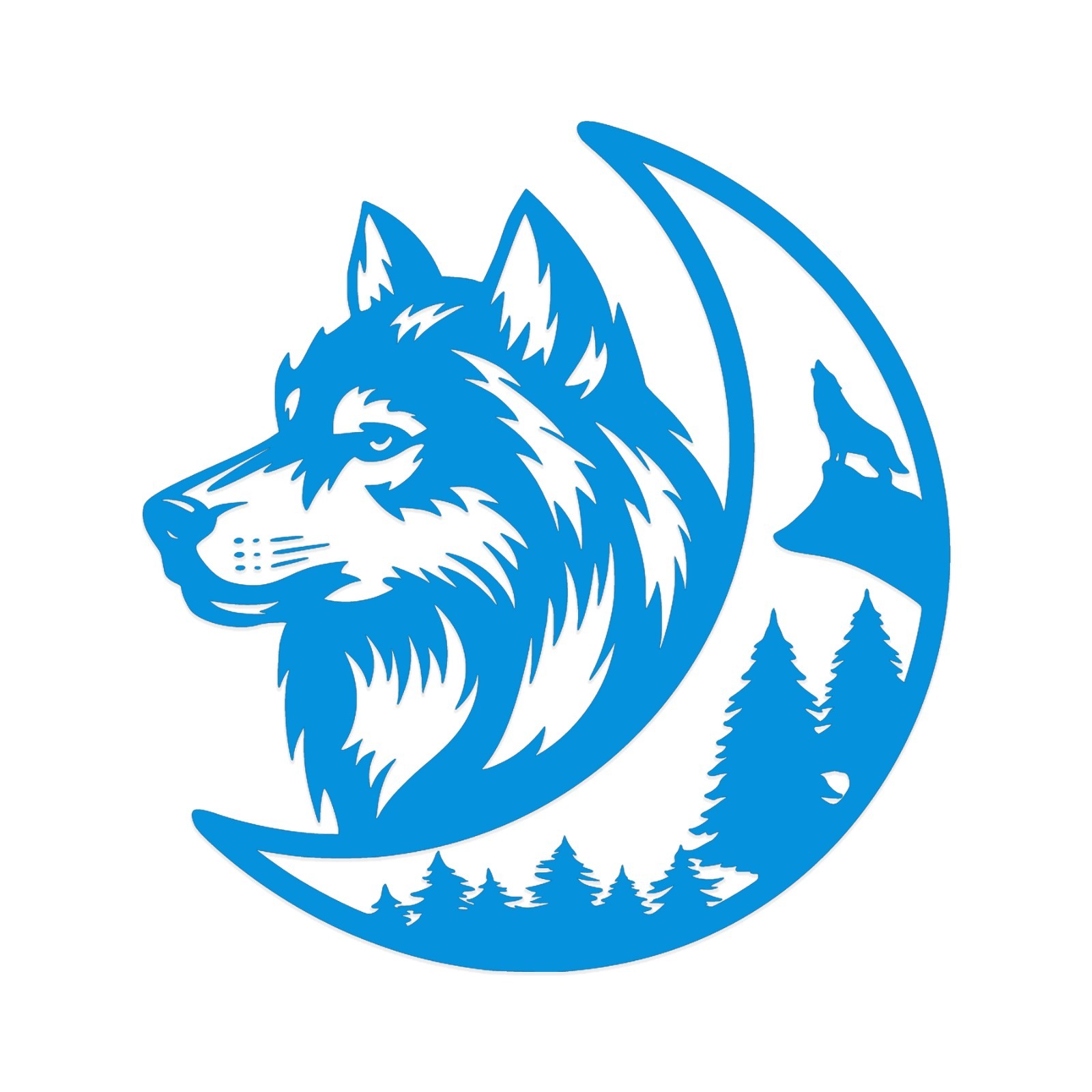 Wolf Moon Mountain Vinyl Decal Sticker – Camper Van Wolves Graphic Adventure