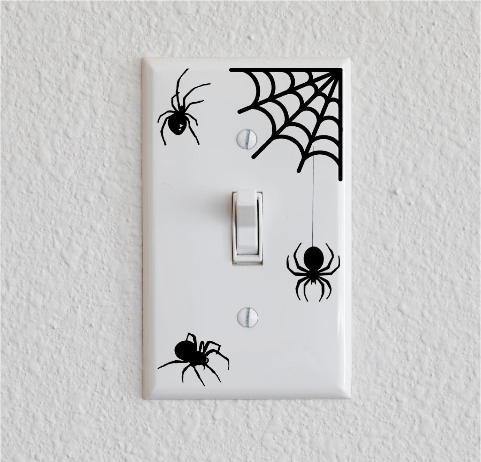 Spiders and Web decals for light switch funny and scary sticker Halloween 1"-2"