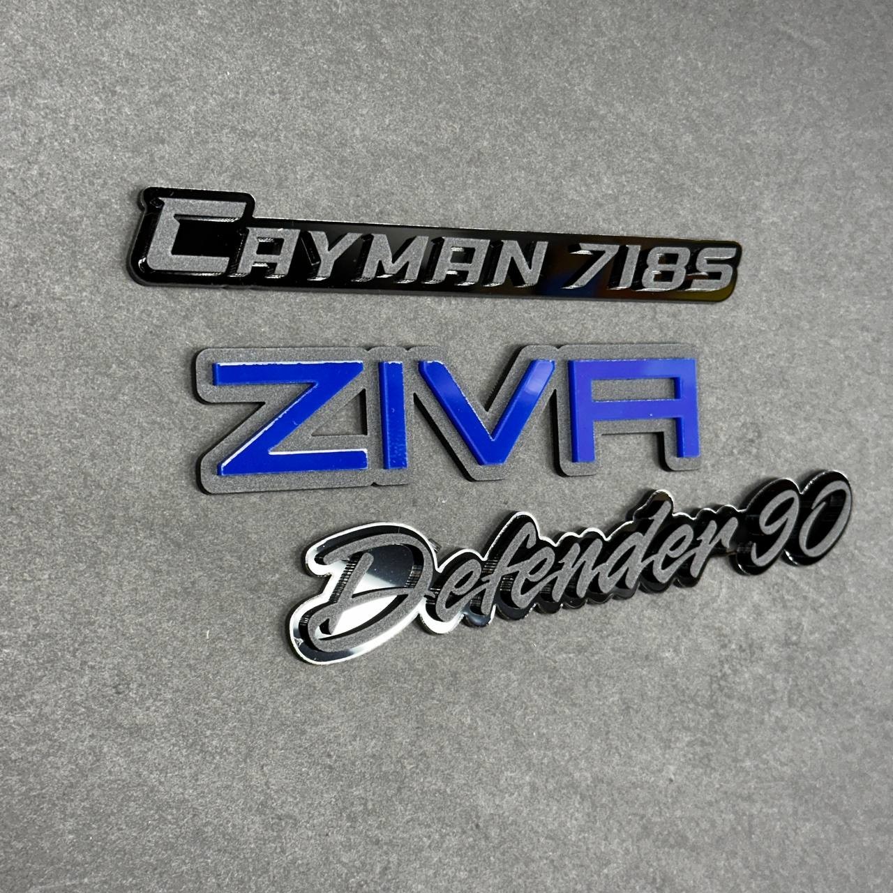 Custom Lazer Cut Car Acrylic Emblem Badge MULTI COLOR Customized Text Names/LOGO