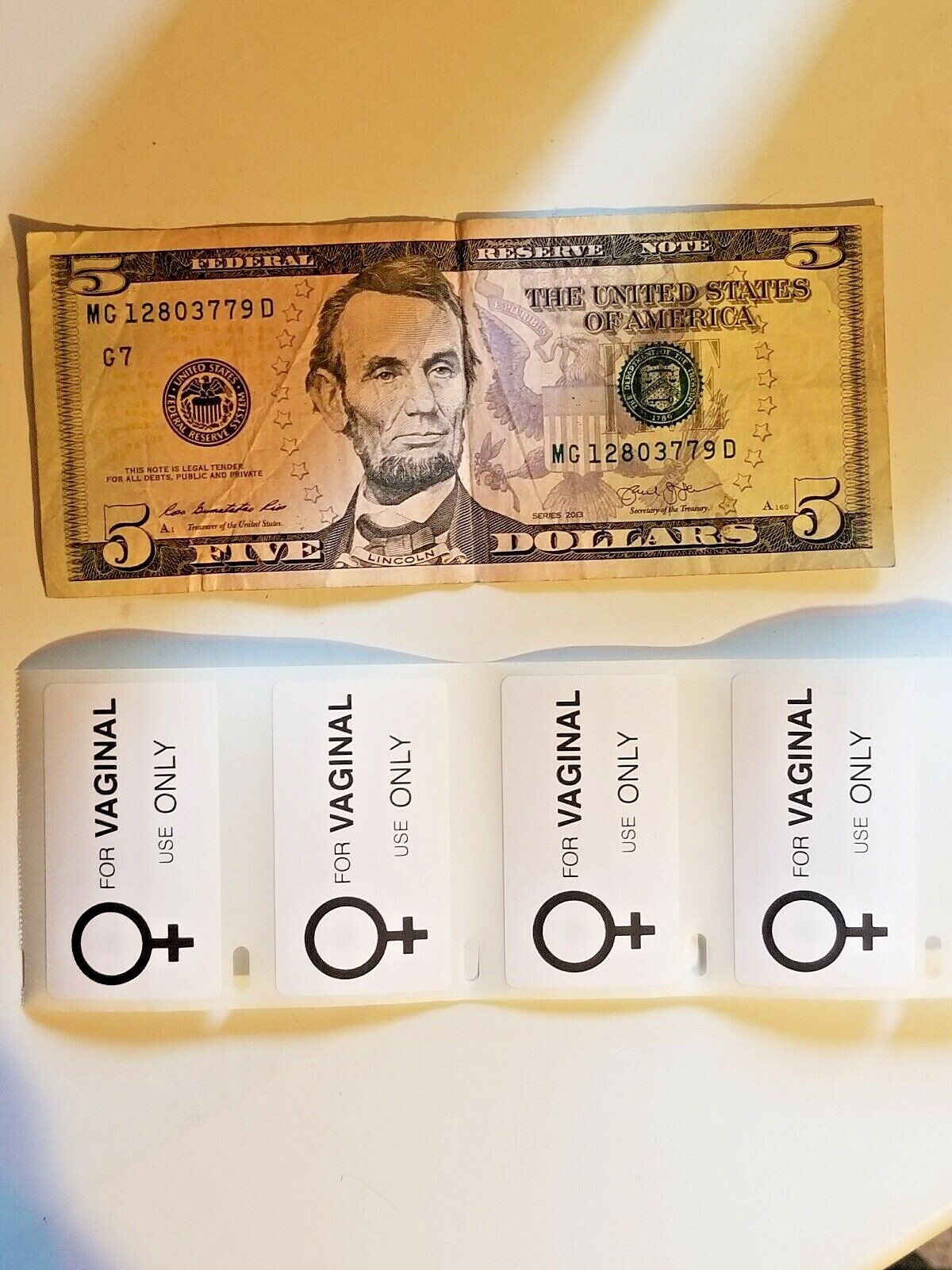 FOR RECTAL/VAGINAL USE ONLY 25-1000 Pack Stickers original big gag prank sticker