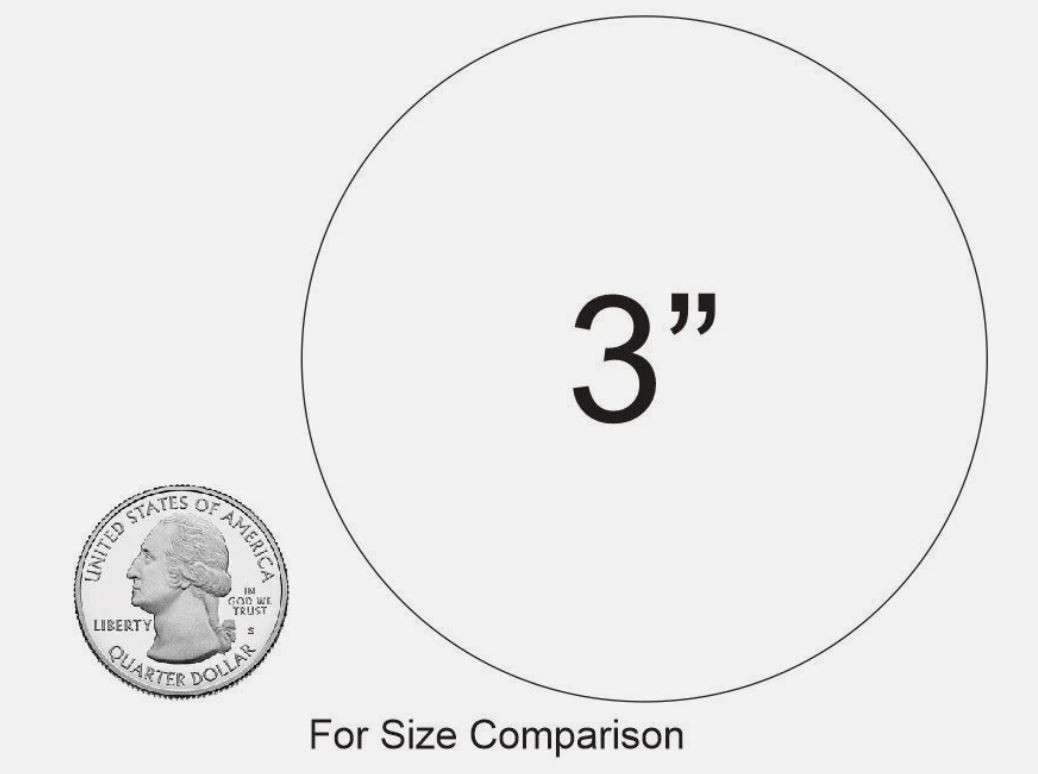 Dots Round Vinyl Color Coded Inventory Label Chrome Silver 3 Inch Stickers