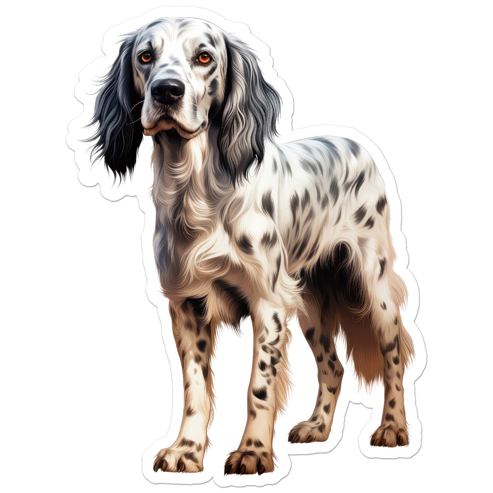 English Setter – Vinyl Decal Sticker – Car Window Laptop – ebn12179
