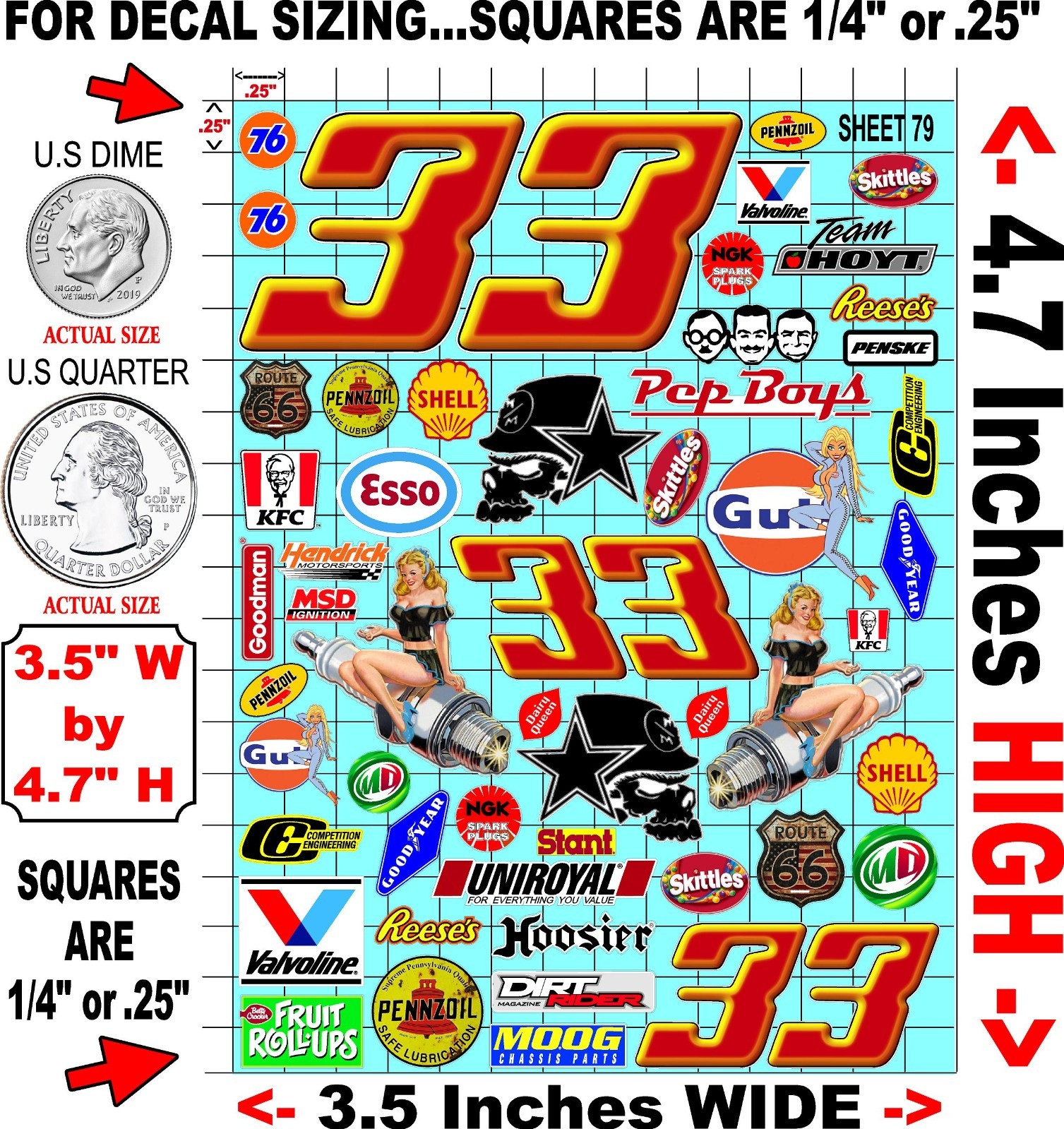 White Vinyl Sticker Sheet 79 F1slotcarz-R/c Model Decal fits 1/24-1/16 Scale CUT