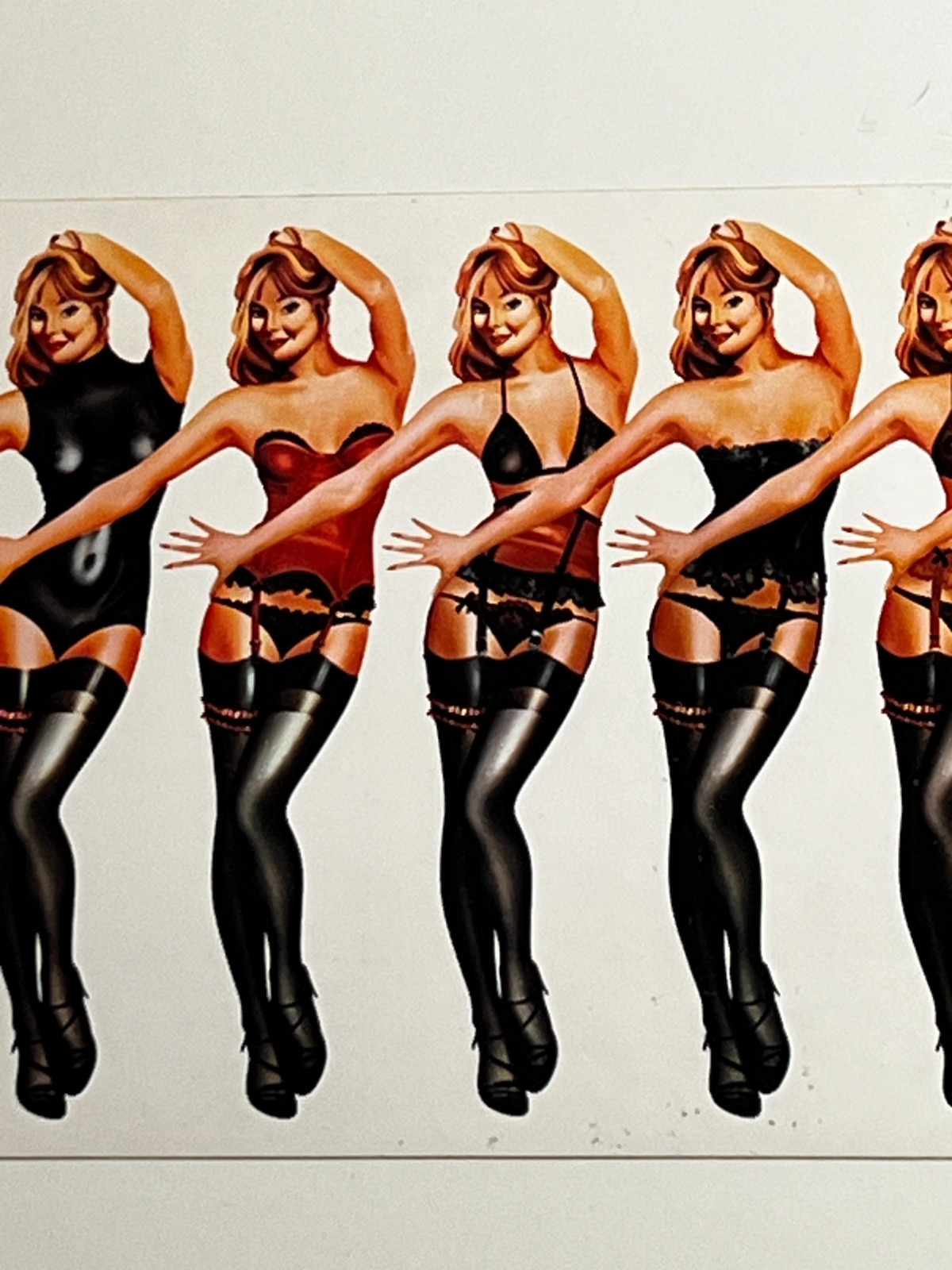 1974 FIORUCCI 7 Women in Lingerie Sticker Very RARE & Cool Milano !