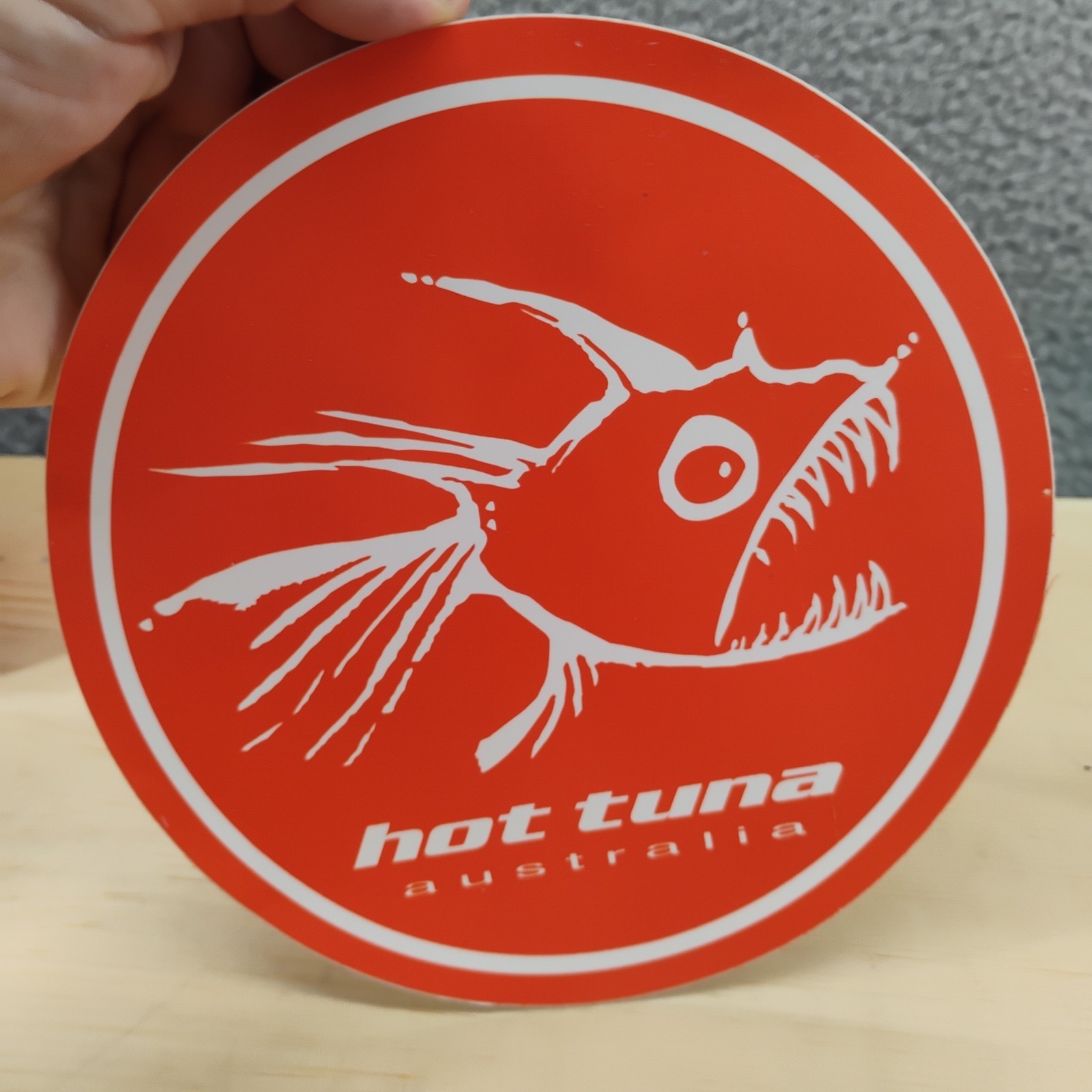Vintage Hot Tuna Orange 7" Skate Surf Circular Sticker