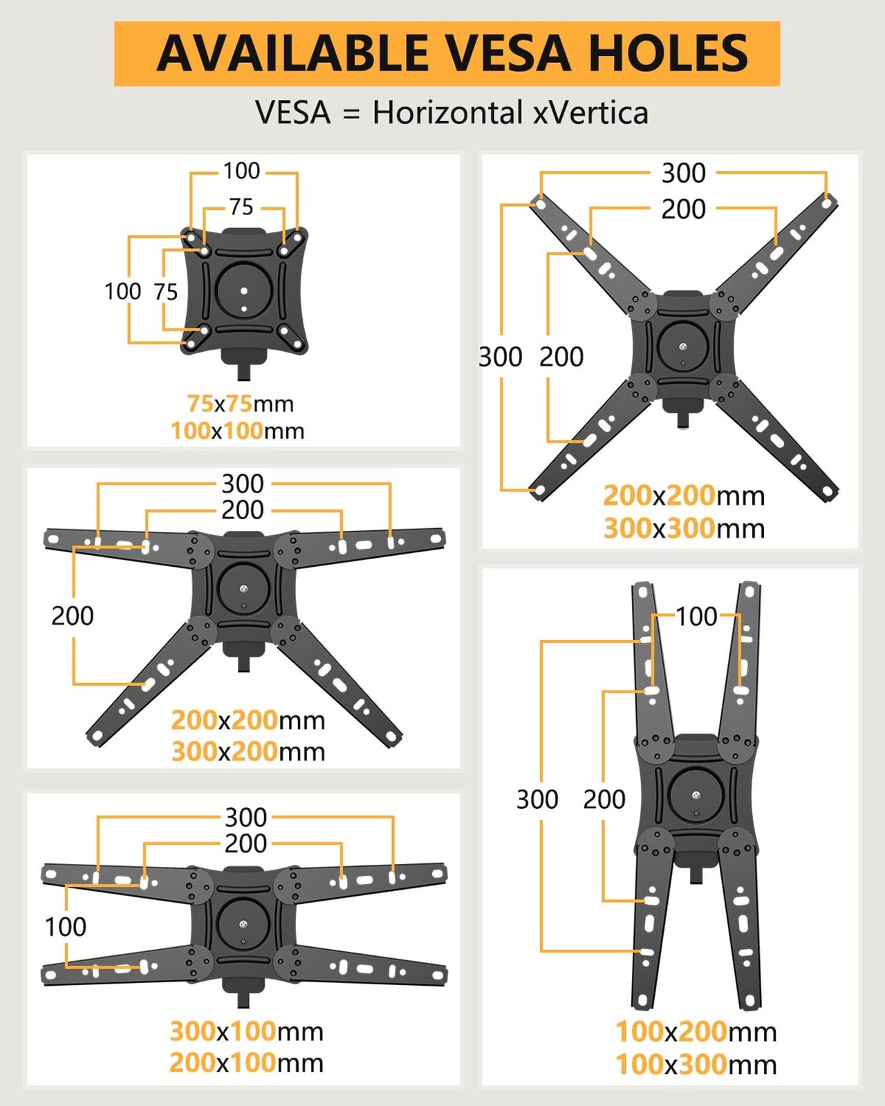 FORGING MOUNT Rotating TV Wall Mount for 13-49 Inch TVs Monitor,Vertical and …