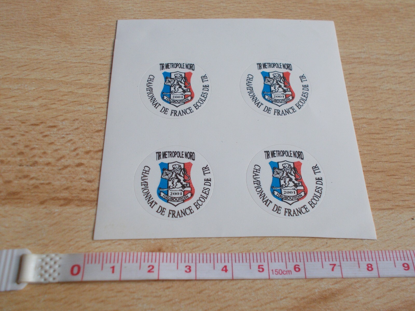 4 Small Stickers Championship of France Schools Of Firing – Haubourdin 2001