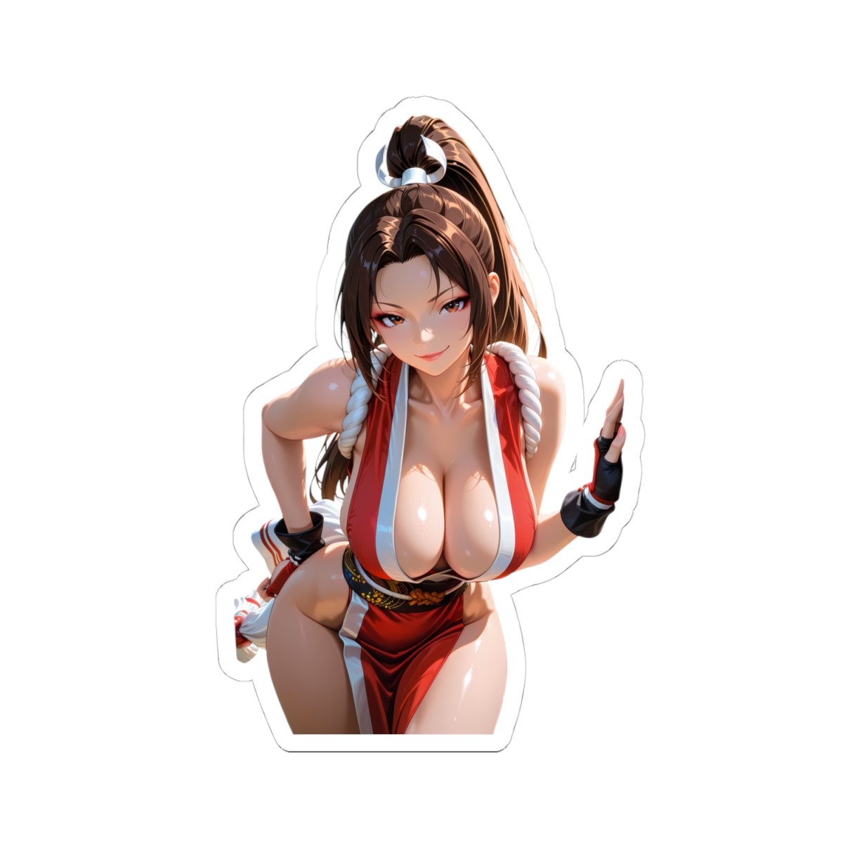 Cute Waifu Anime Sticker (AddMoreMyShopFor0.10Shipping) Mai KOF Fan Art