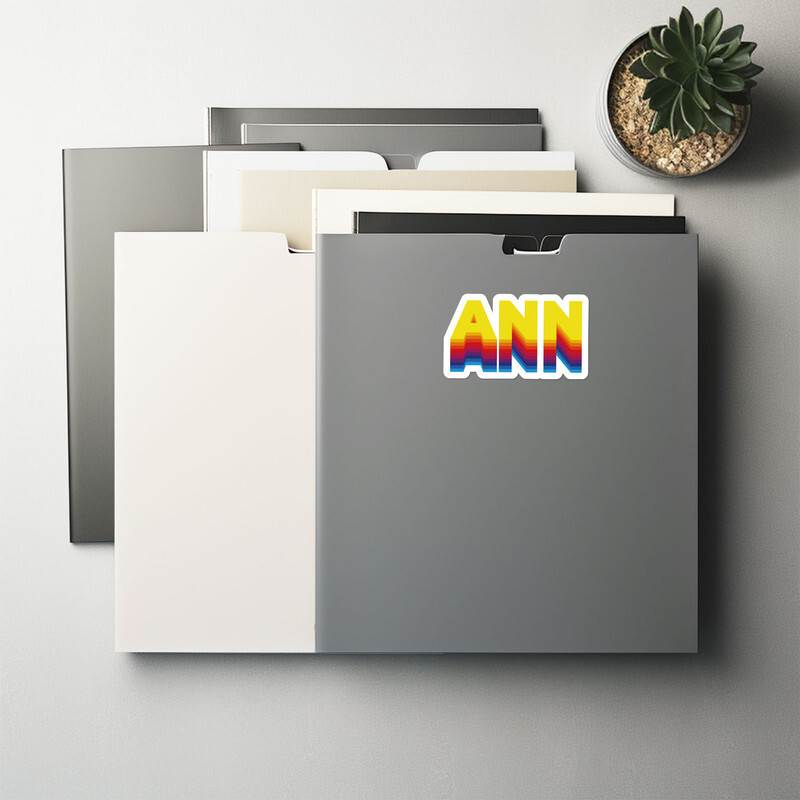 Rainbow Ann Name – Car Bumper Sticker Vinyl Art Decal