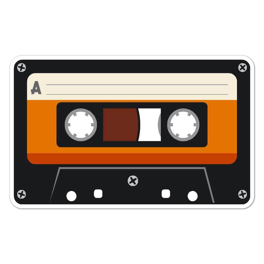 Cassette Tape 80's, Vinyl Decal Sticker, Indoor Outdoor, 3 Sizes, #7794
