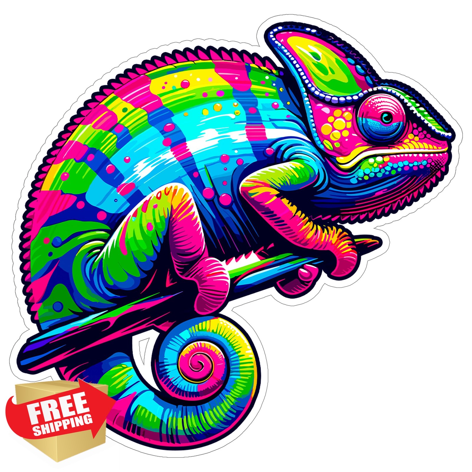 No Thorns Media Chameleon Sticker 4 Inch Color Changing Vinyl