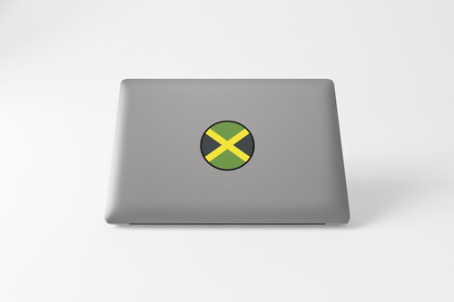 Jamaica Flag Circle Sticker Decal