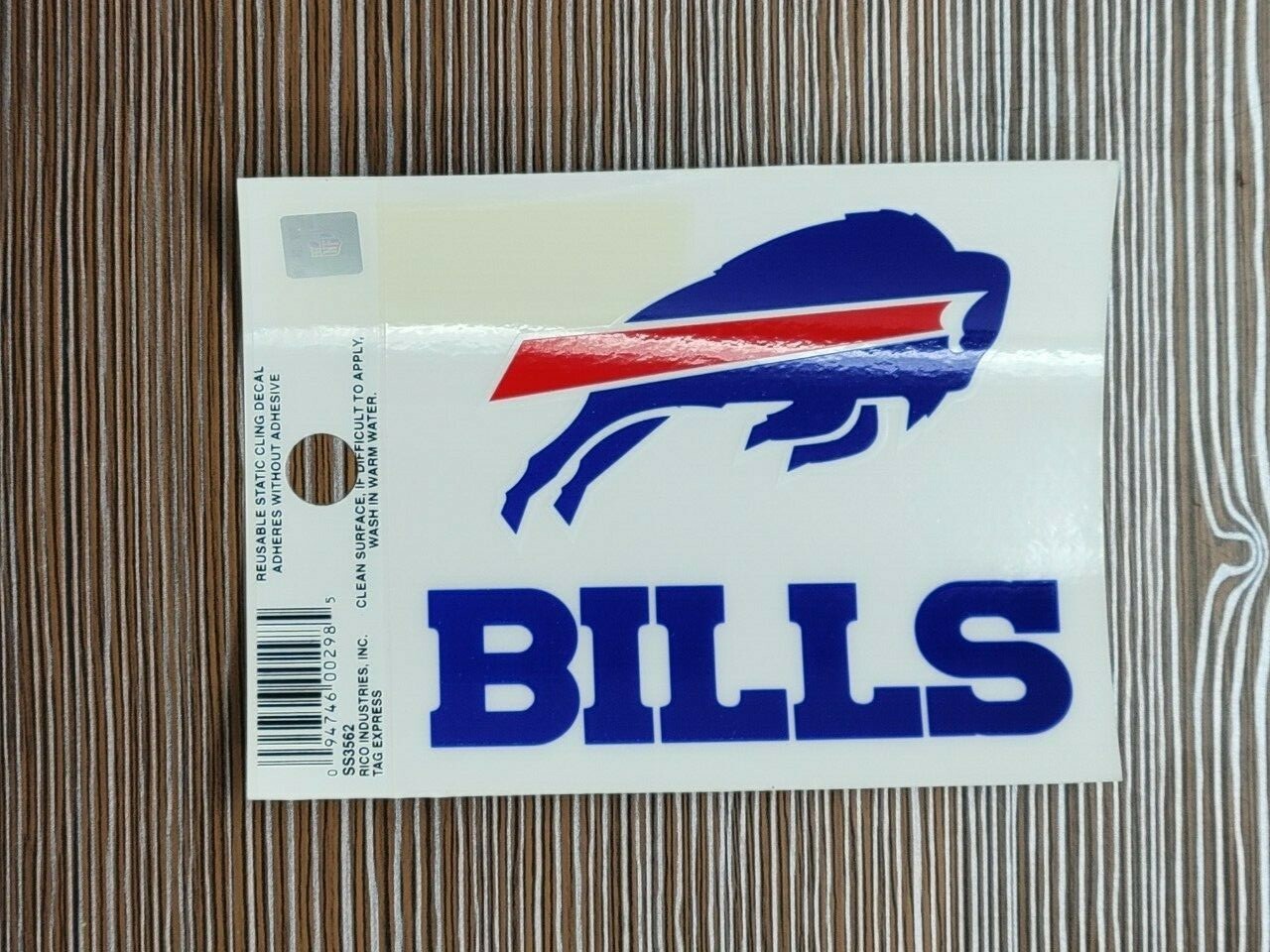 Buffalo Bills Small Static-Cling Window Decal Sticker – Approx 3" x 4"
