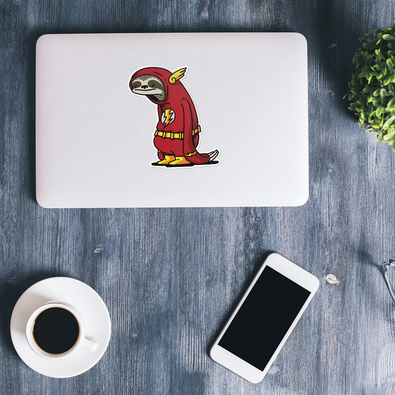 Sloth Flash Funny Car Bumper Vinyl Sticker Decal