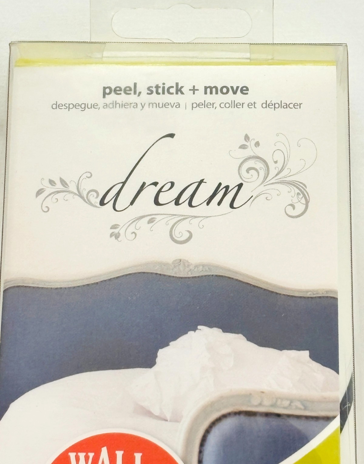 Wall Pops Wall Words "Dream" Wall Decor Peel Stick & Remove 2-Sheets 17.25 x9.75