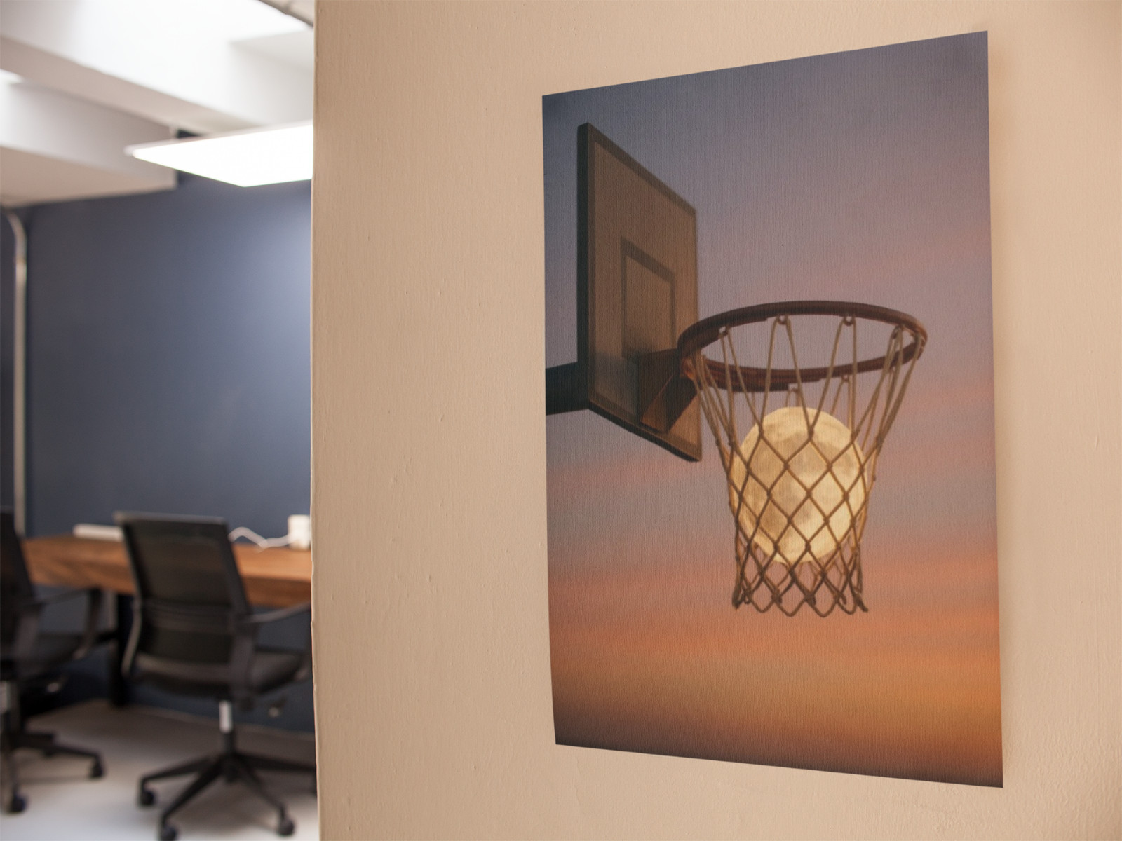 MOON Dunk Basketball Cool Graphic Wall Vinyl Decal Poster (Removable Adhesive)