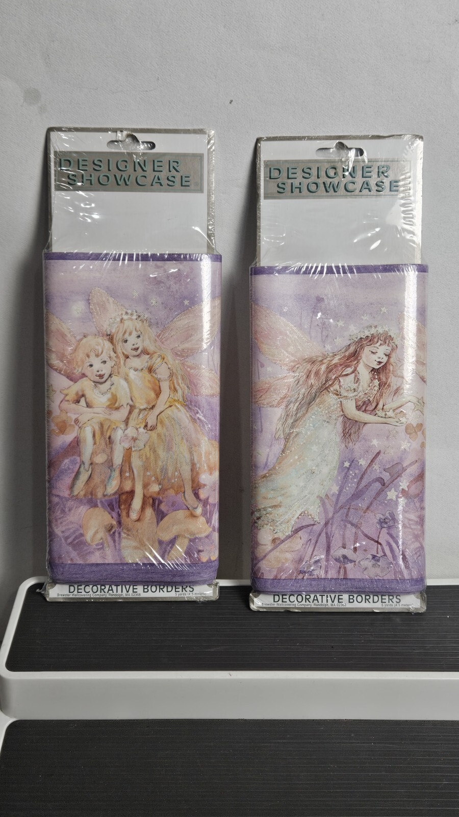 (2) Vintage Designer Showcase Fairy Decorative Border 93653FP 5 Yards Each NOS