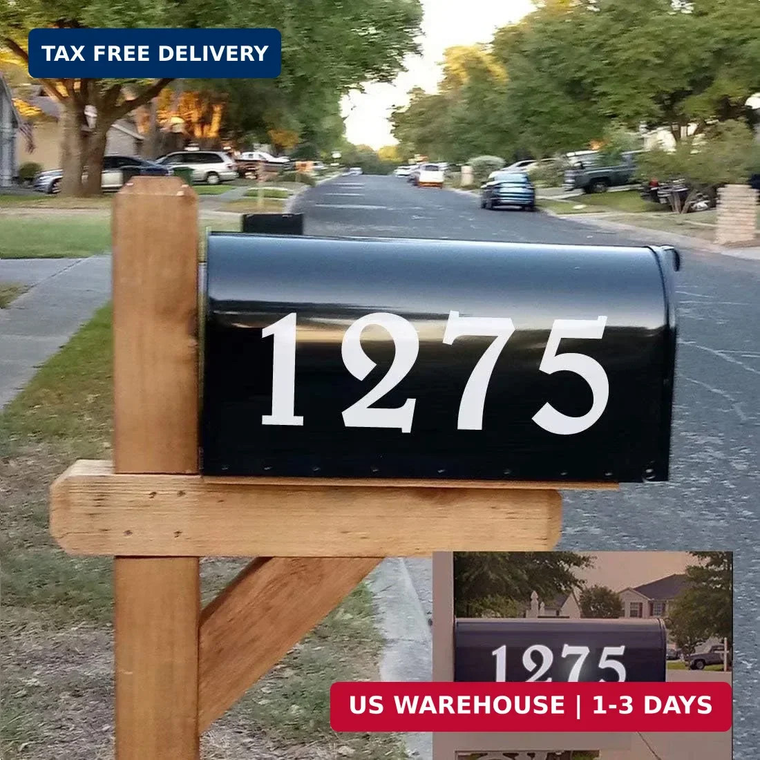 6" Reflective Mailbox Numbers Sticker Decal Die Cut Elegant Style Vinyl Number S