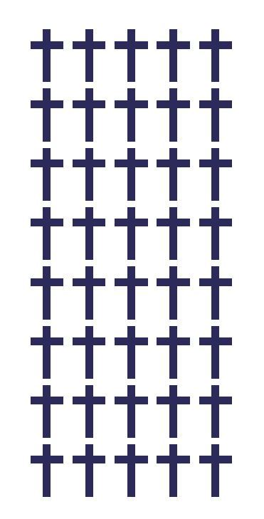1" Sapphire Blue Cross Stickers Envelope Seals Religious Church arts Crafts