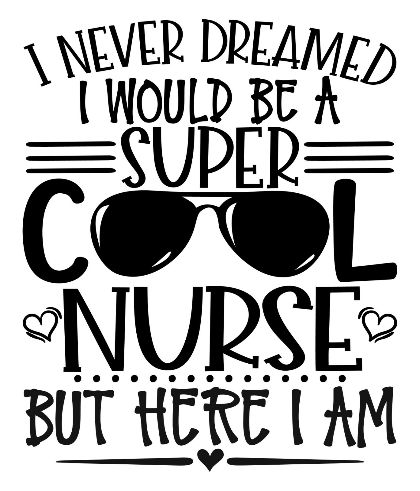 Any Color Cool Nurse Dream Heart Decal Sticker for car cup sunglasses